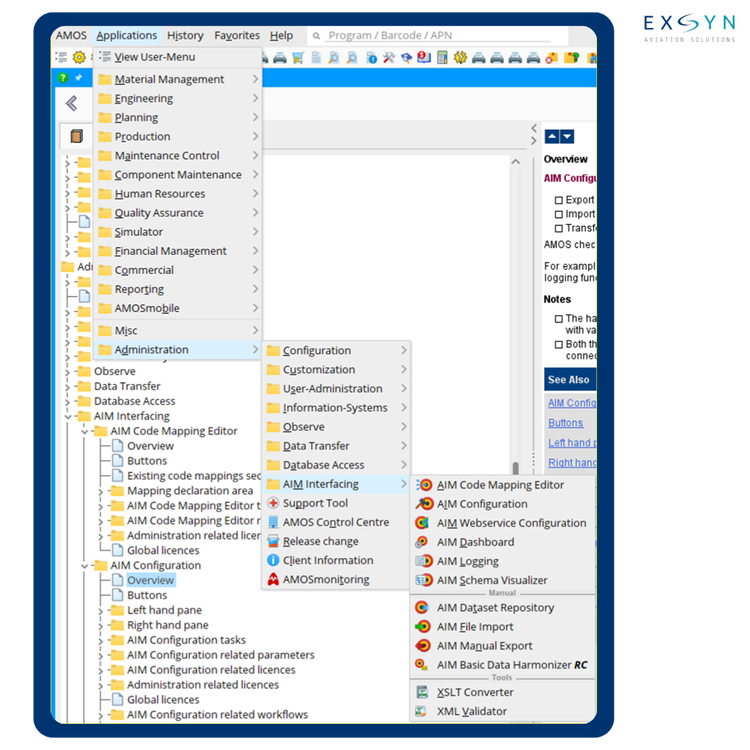 AMOS Interfacing: Adaptive Integration Manager (AIM) — EXSYN