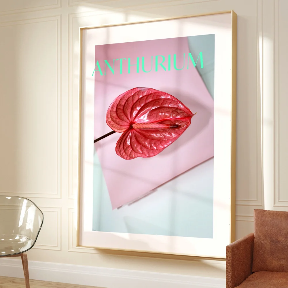 Anthurium Poster with Pop-Art Colors | SCANDIBOOM