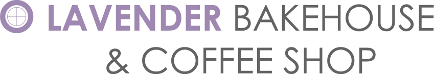 Lavender Bakehouse & Coffee Shop logo with a round lavender icon.