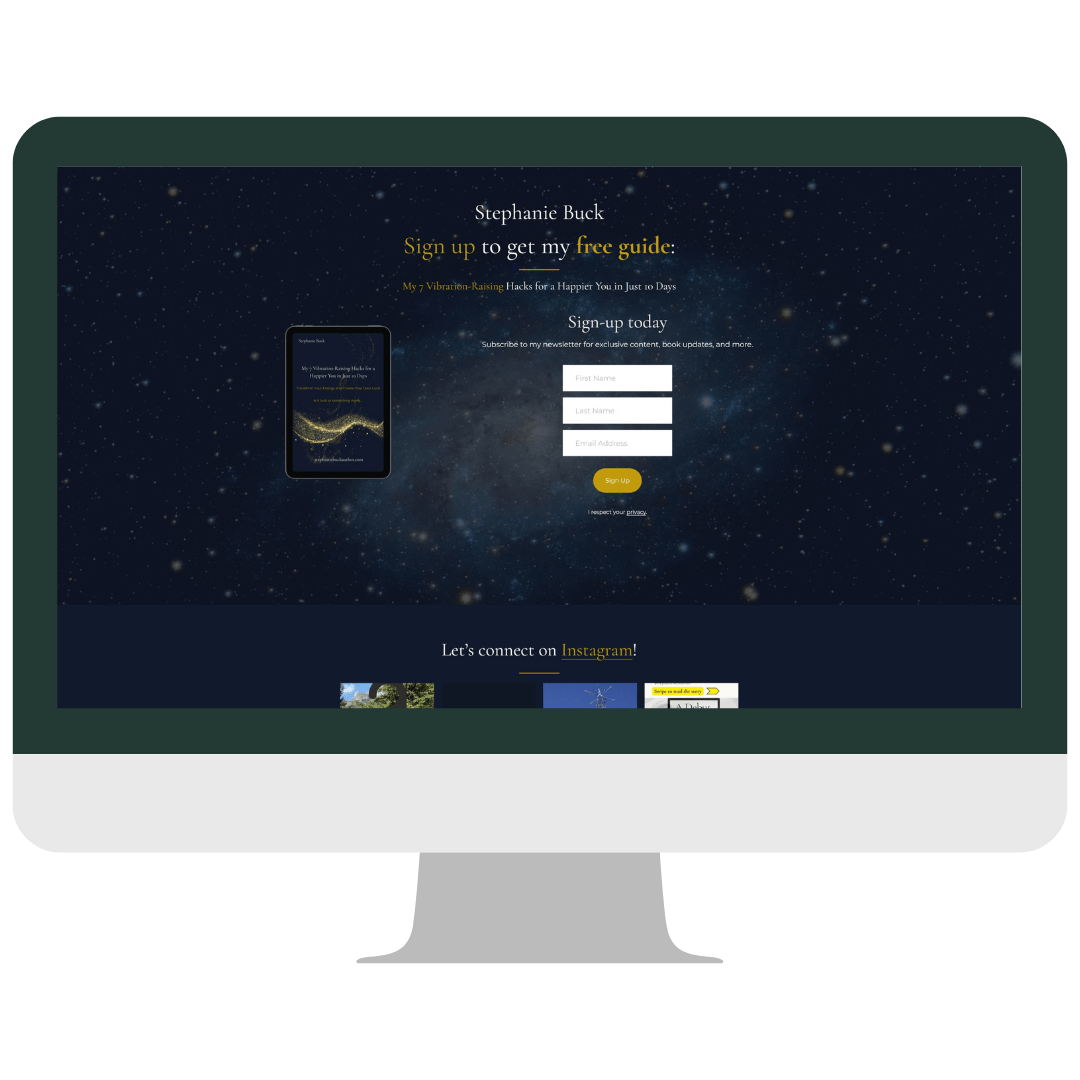 Free Guide Newsletter landing page