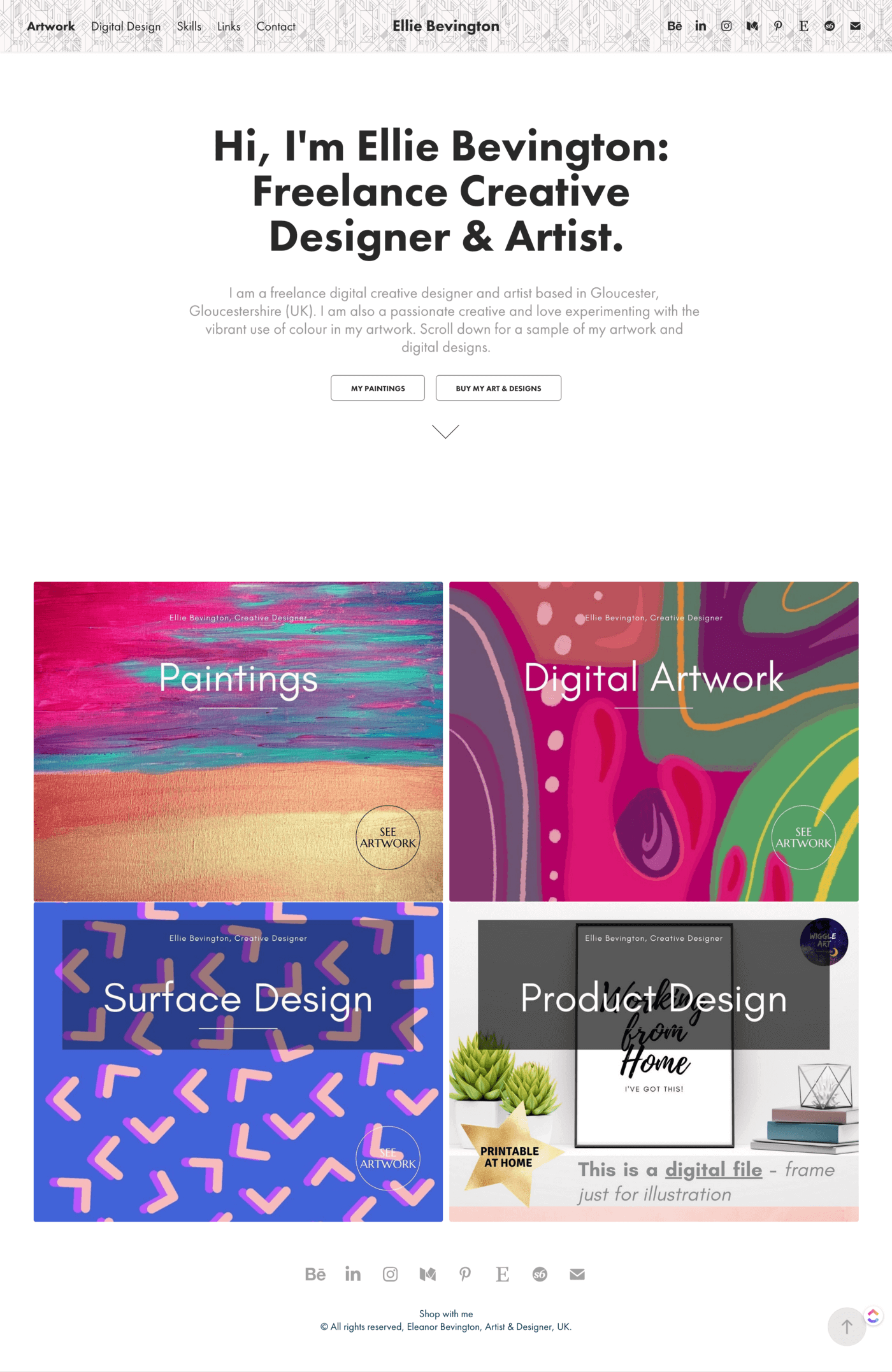 Creating a Digital Art Portfolio site on ‘Adobe Portfolio’ — Ellie