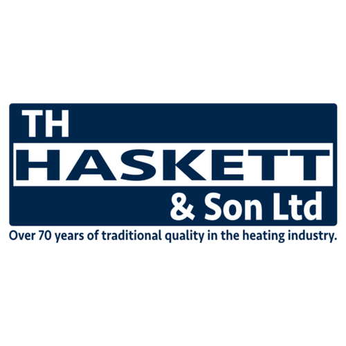 TH Haskett & Son Ltd logo with statement of over 70 years of traditional quality in the heating industry.