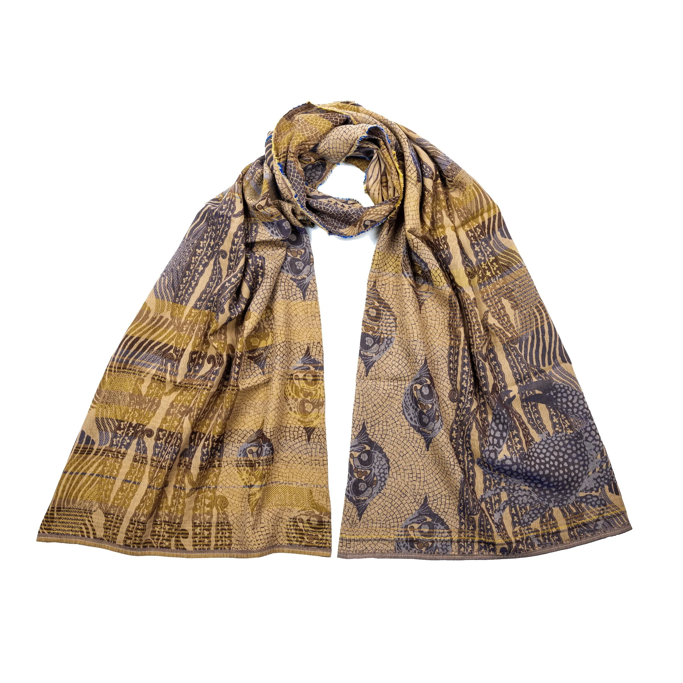 ARIEL K01 AMBRE GRIS - Létol Organic Cotton Scarf - Made in France - NEW STYLE for Spring 2026