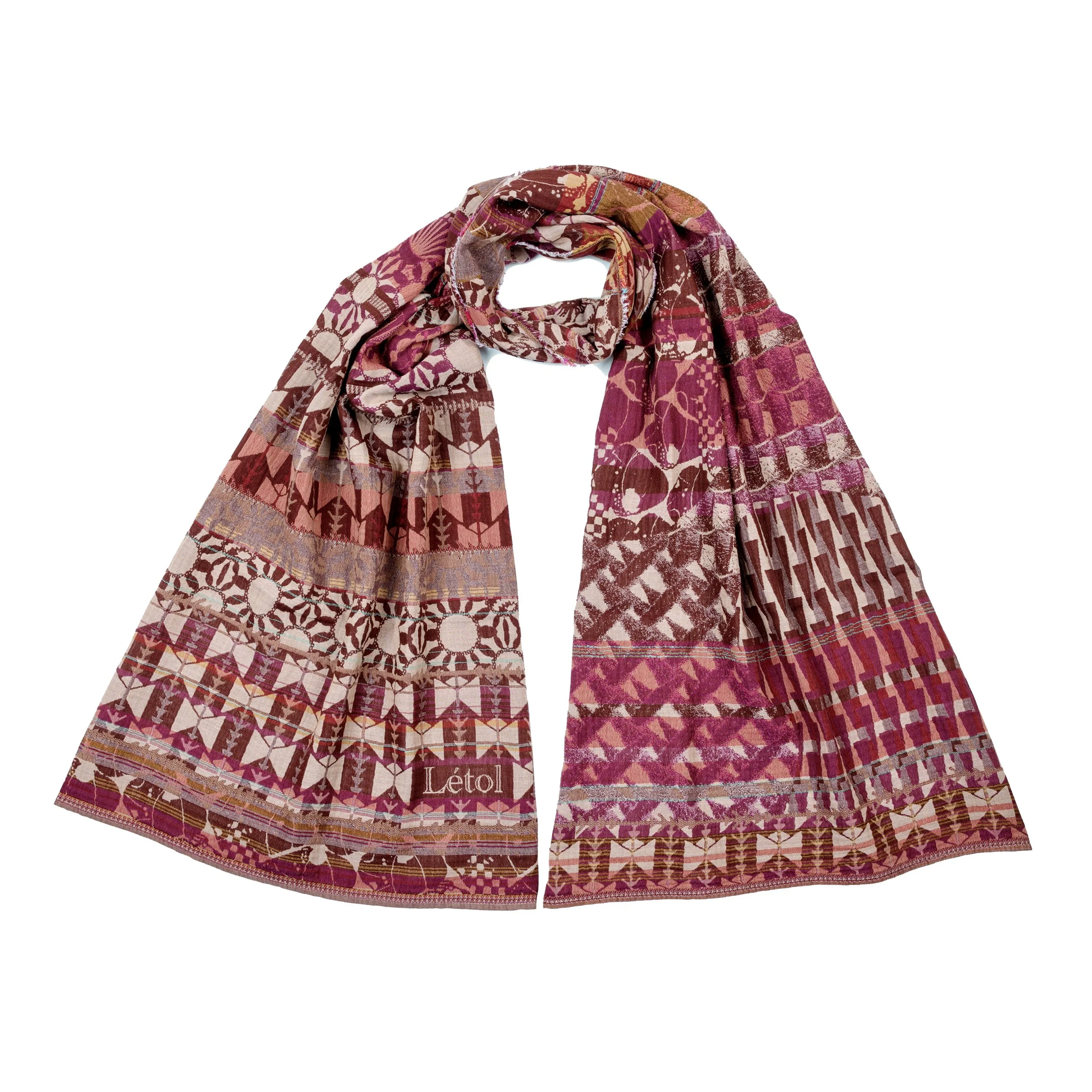 CÔME K01 BOIS DE ROSE - Létol Organic Cotton Scarf, Made in France - Fall 2026 Novelty