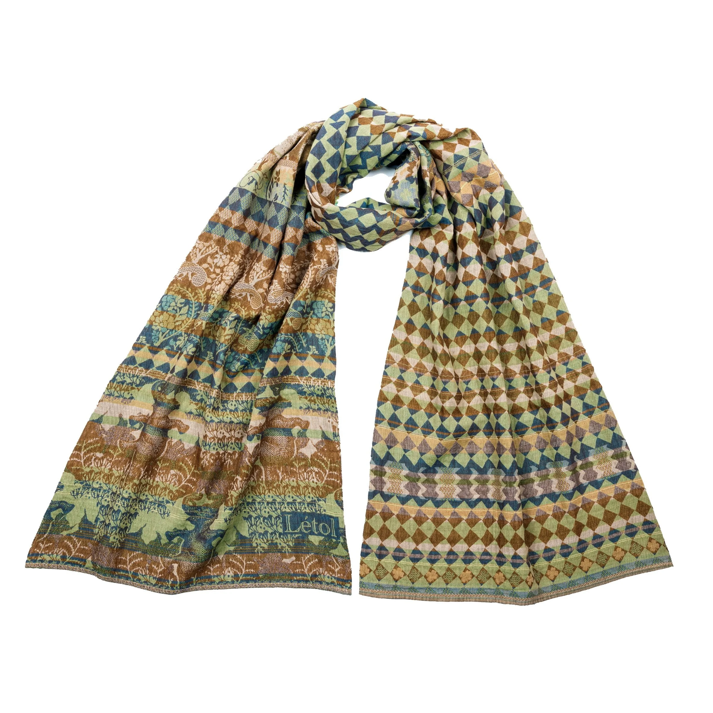 FELICIEN K01 PICKLES - Létol Organic Cotton Scarf - Made in France - NEW STYLE for Spring 2026