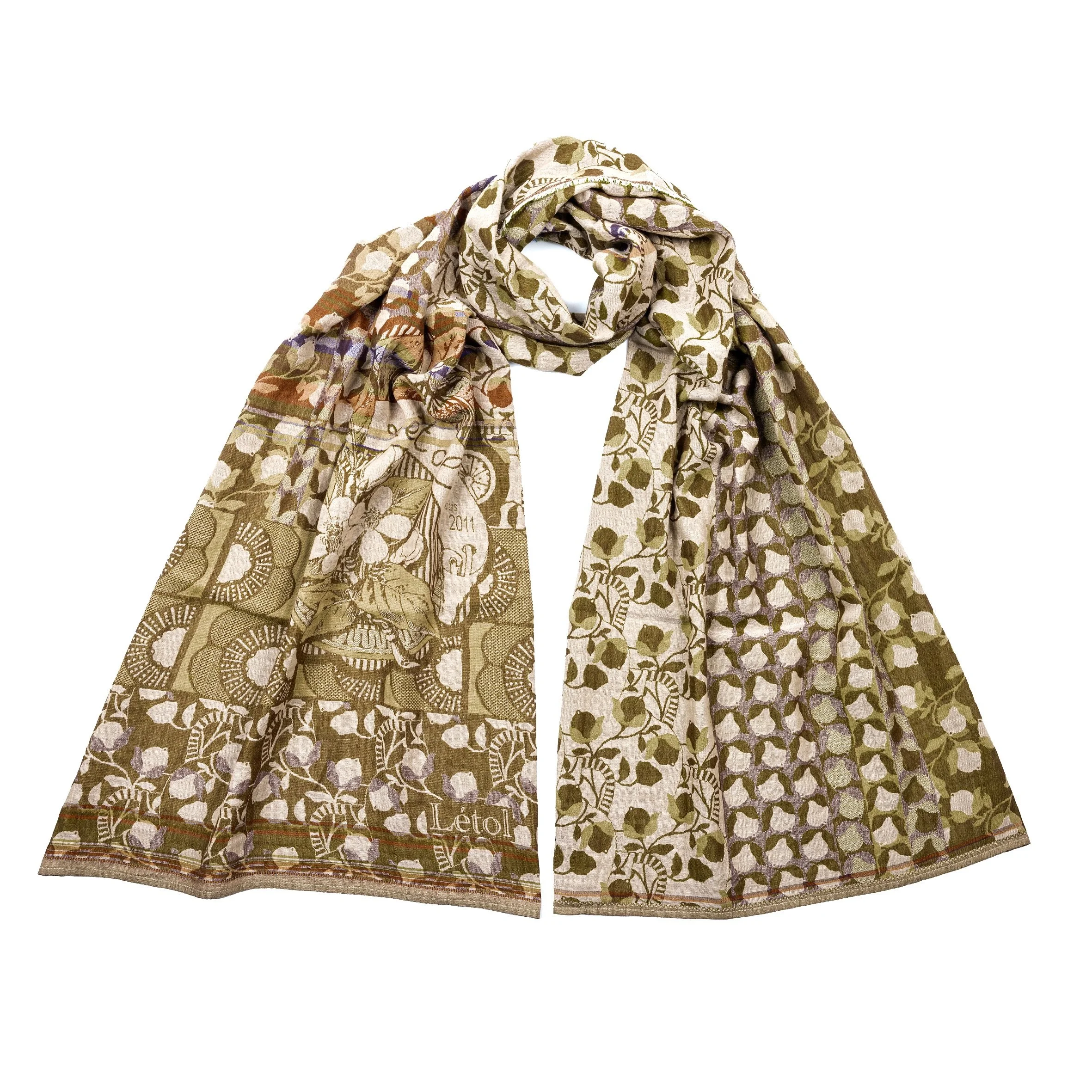 LINO K01 BRONZE - Létol Organic Cotton Scarf - Made in France - NEW STYLE for Spring 2026