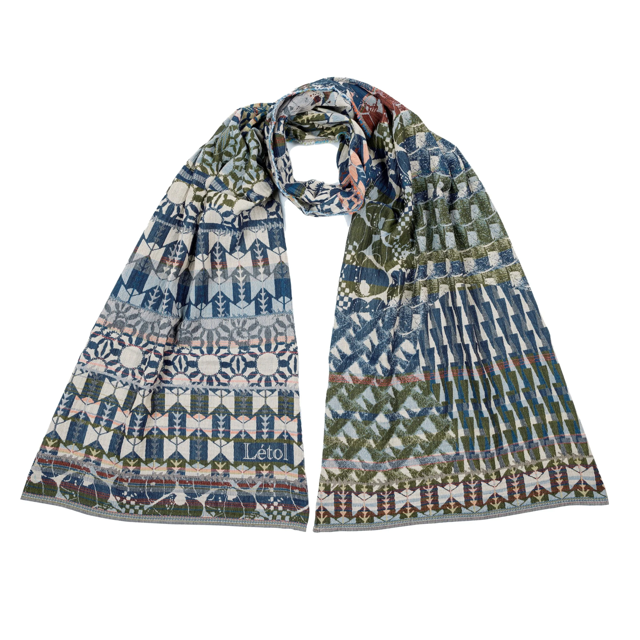 CÔME 3 ARMEES - Létol Organic Cotton Scarf, Made in France - Fall 2026 Novelty