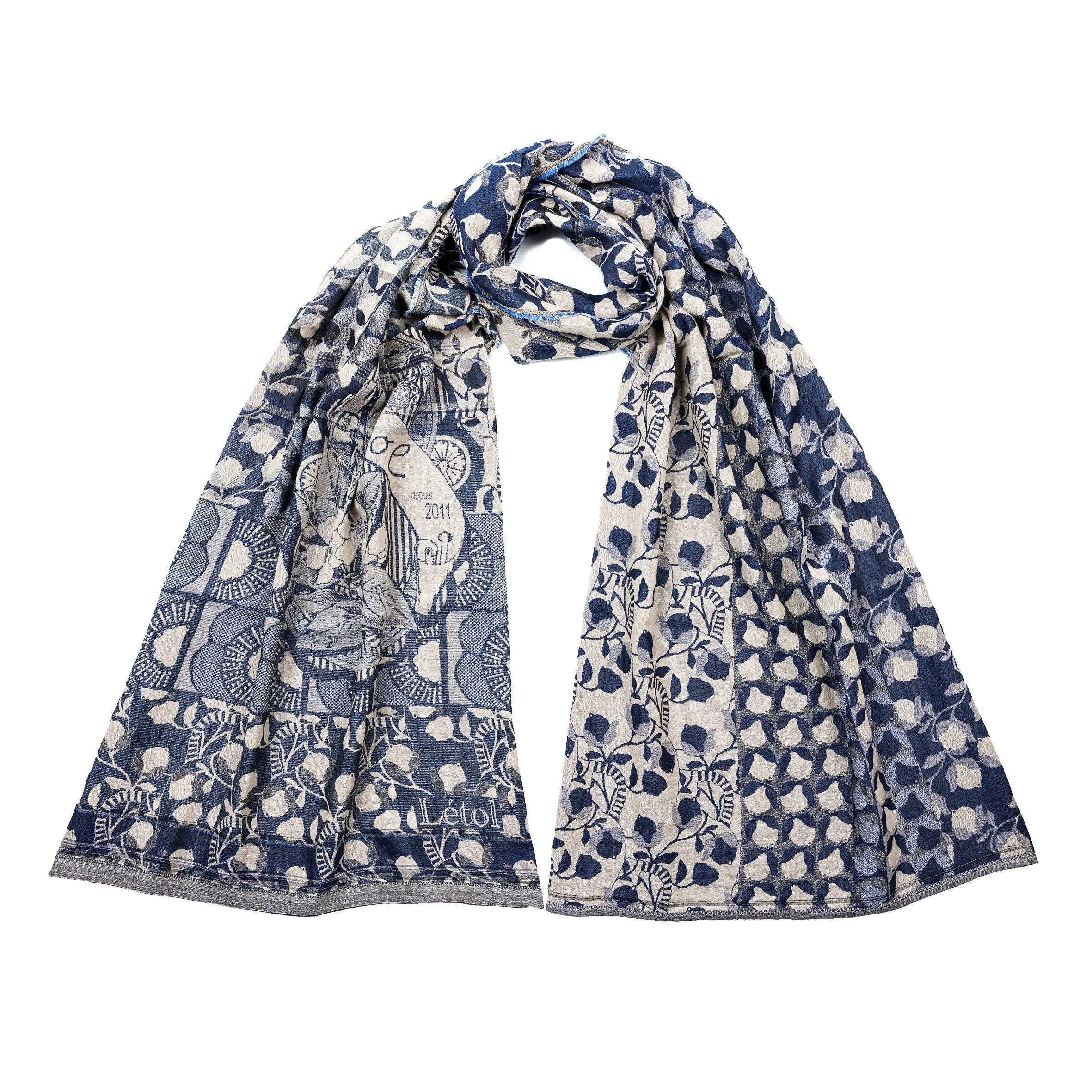 LINO 1 JEANS - Létol Organic Cotton Scarf - Made in France - NEW STYLE for Spring 2026
