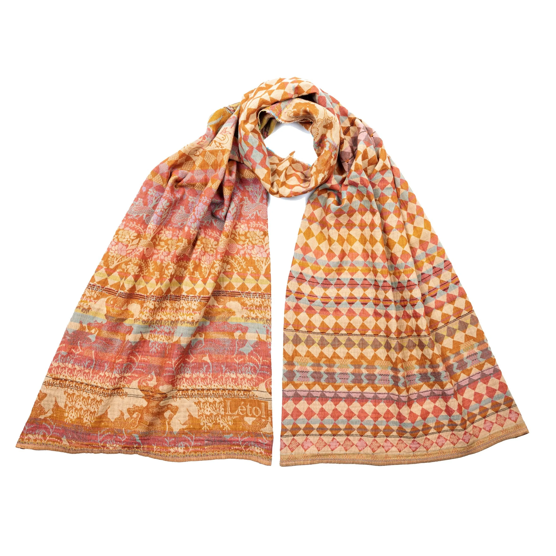 FELICIEN R01 CANDY - Létol Organic Cotton Scarf - Made in France - NEW STYLE for Spring 2026