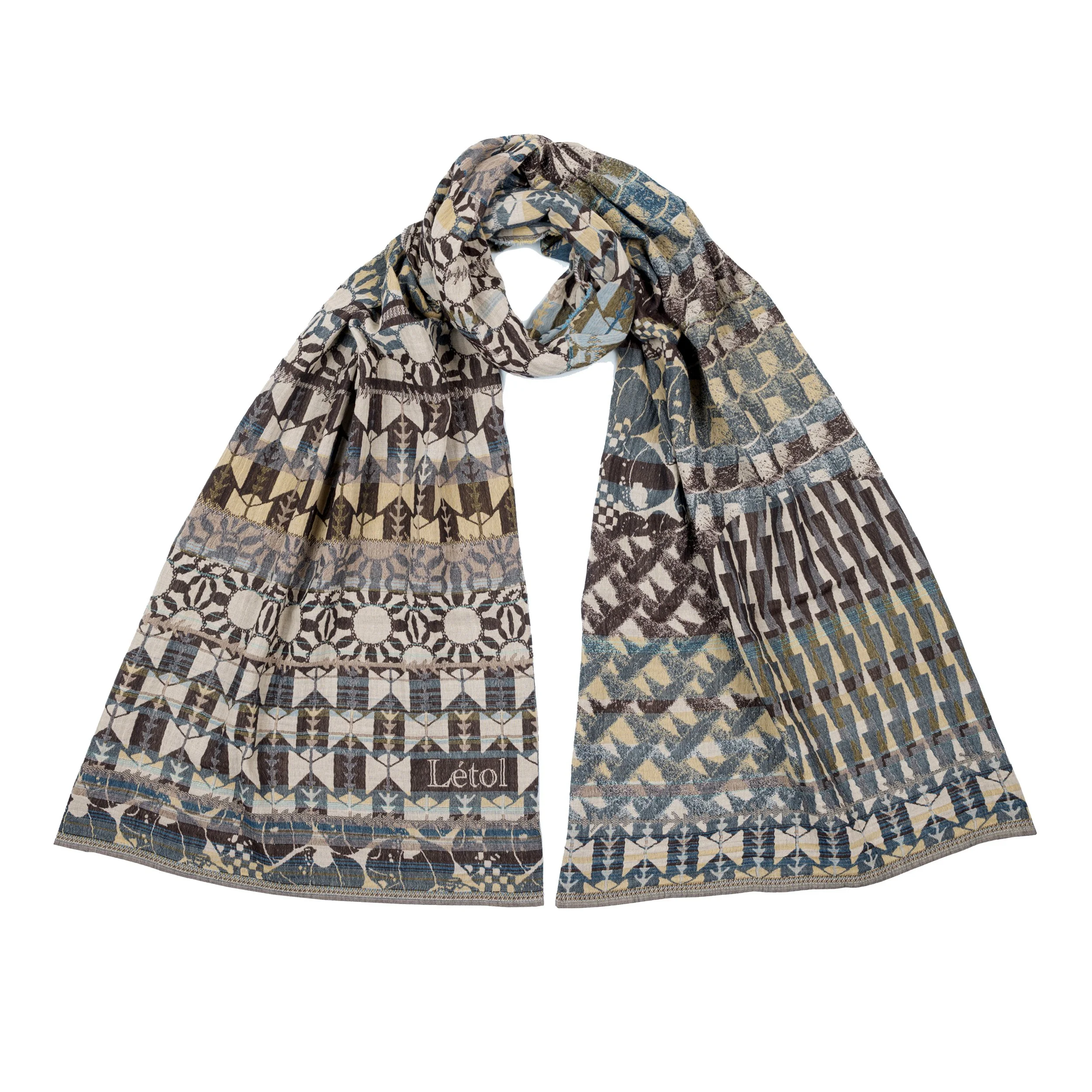 CÔME 2 ARDOISE - Létol Organic Cotton Scarf, Made in France - Fall 2026 Novelty
