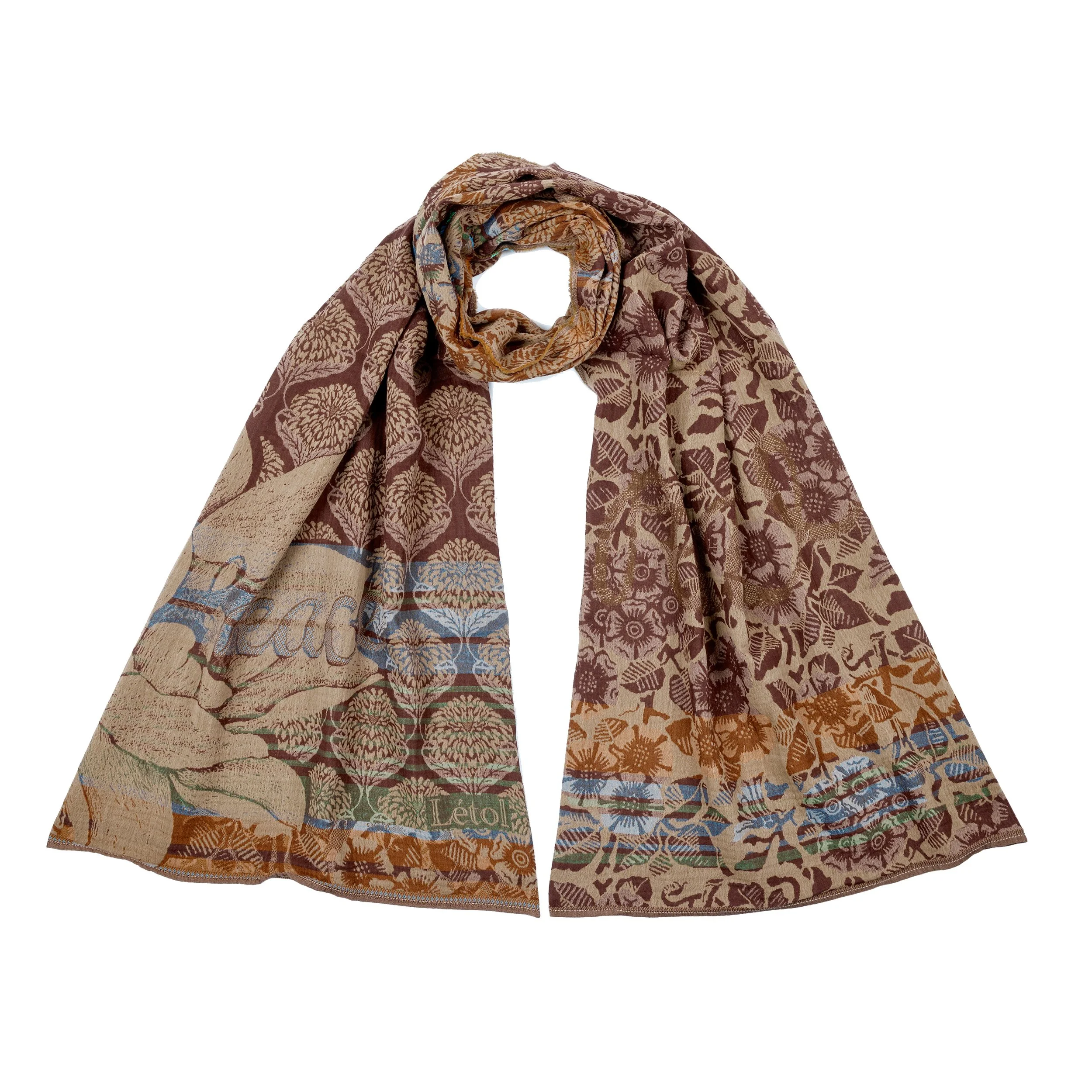 LOUISE K02 FAISAN - Létol Organic Cotton Scarf, Made in France - Fall 2026 Novelty