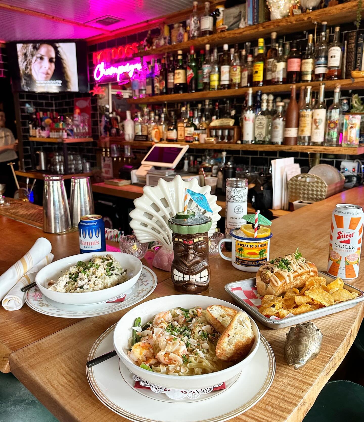 We have some amazing dishes on the menu for ya!

Come try the &ldquo;Pasta in Paradise&rdquo; 🤤 Local @anchoredshrimp shrimp 🍤 and Cajun coconut cream sauce 🥥 in angel hair pasta are a match made in heaven like hot dogs and Champagne! 🌭🥂

For ou