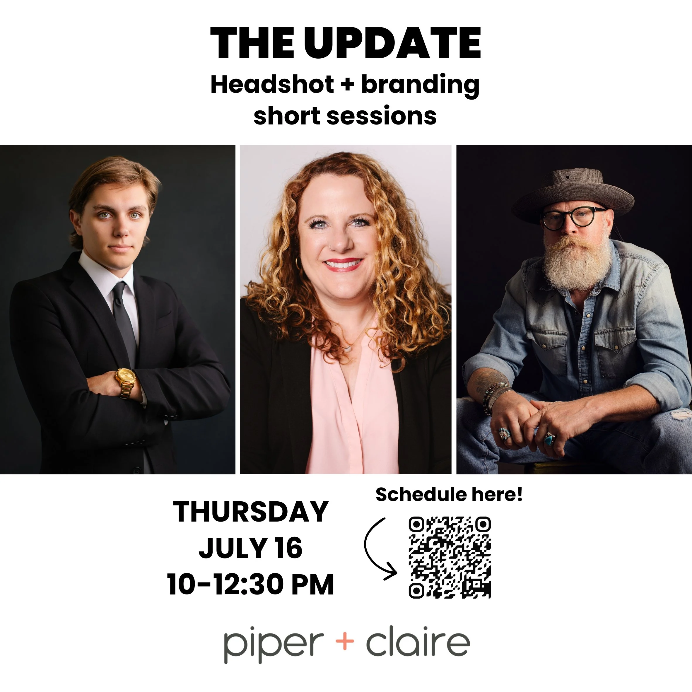 The Update : Headshot and Branding Short Sessions -  Piper + Claire