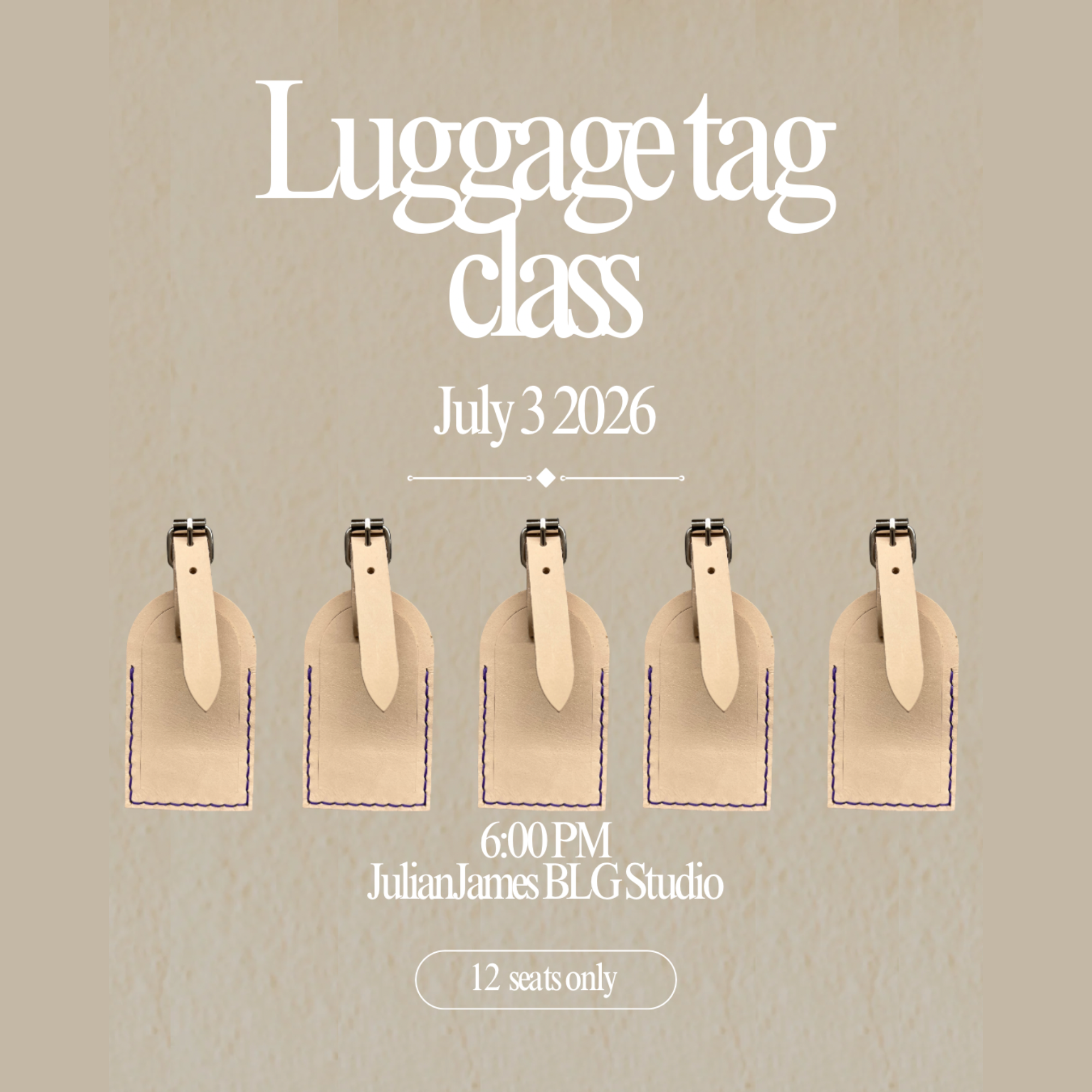 I MADE IT: Leather Luggage Tag Class