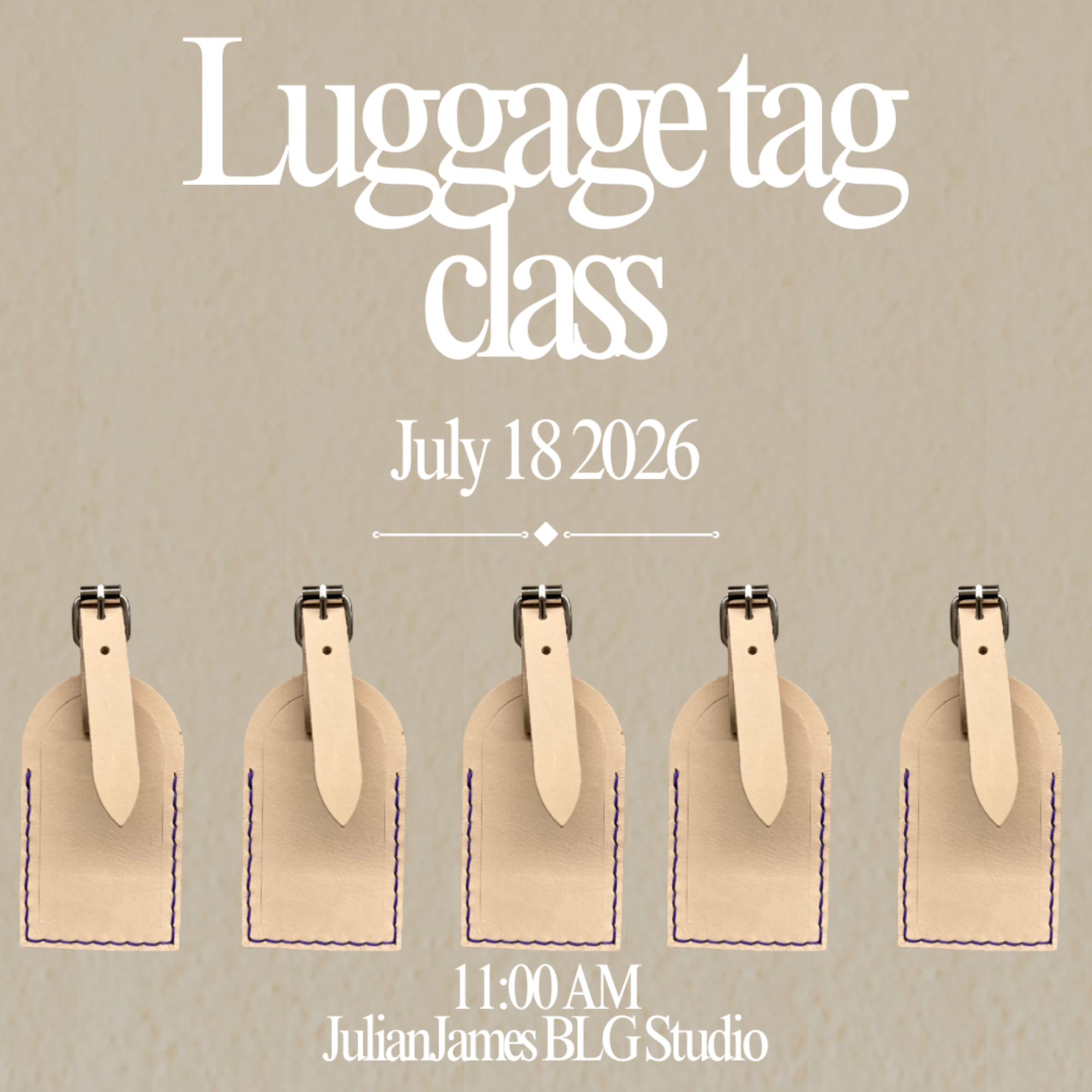 I MADE IT: Leather Luggage Tag Class 