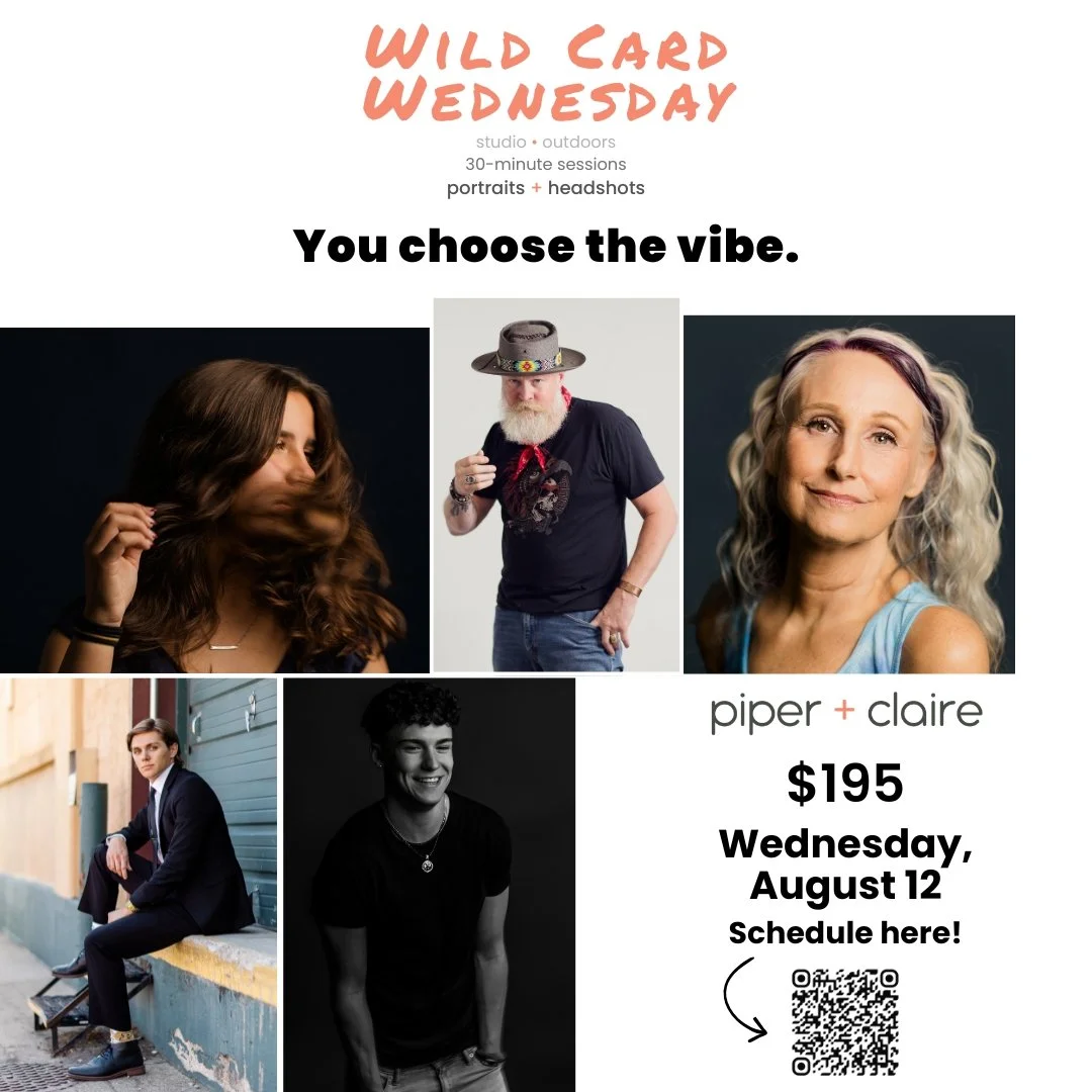 Wild Card Wednesday Pop Up Photo Shoot - Piper + Claire