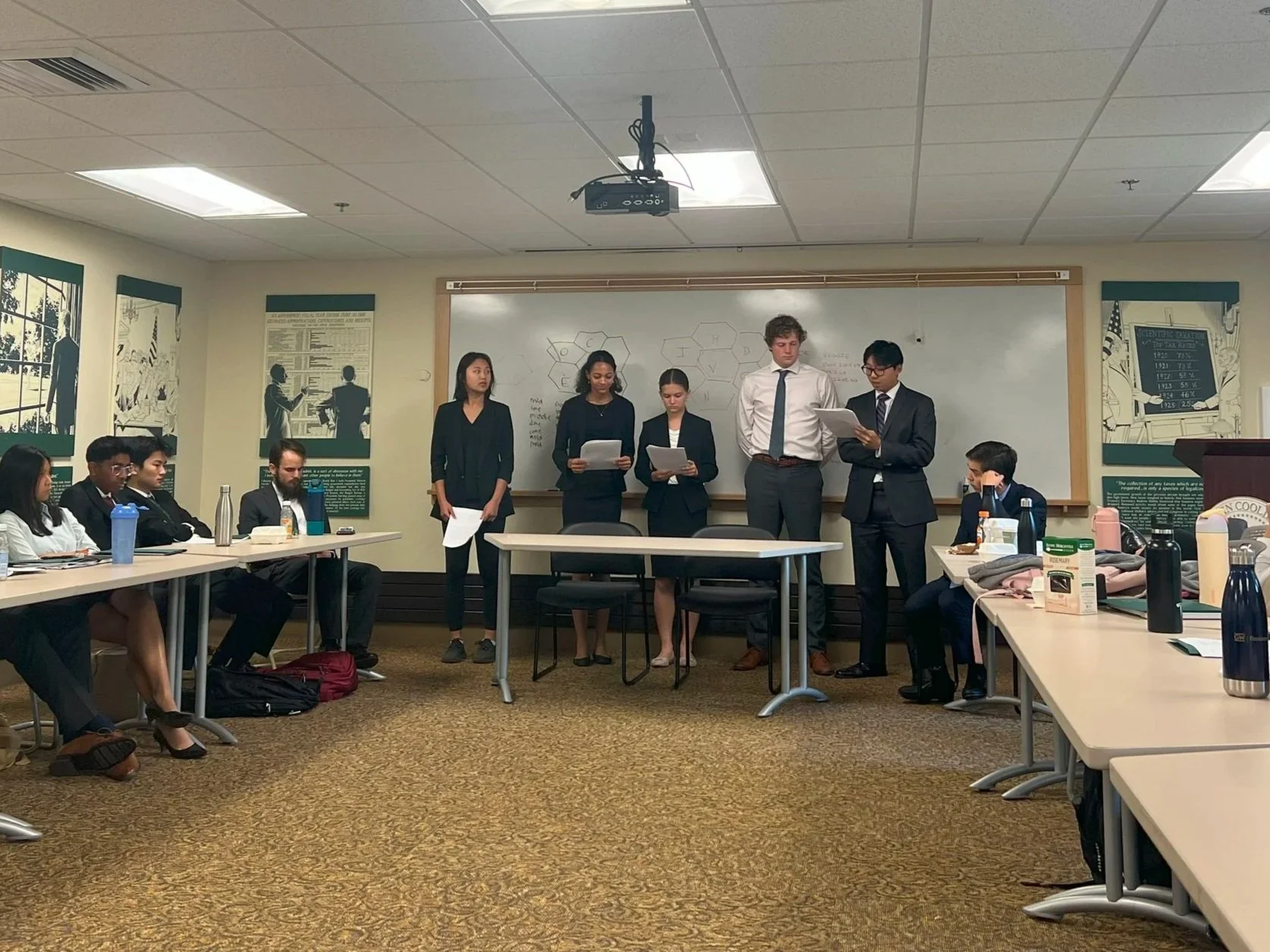 Coolidge Scholars present to their peers at the Coolidge Foundation’s offices in Plymouth Notch, Vermont