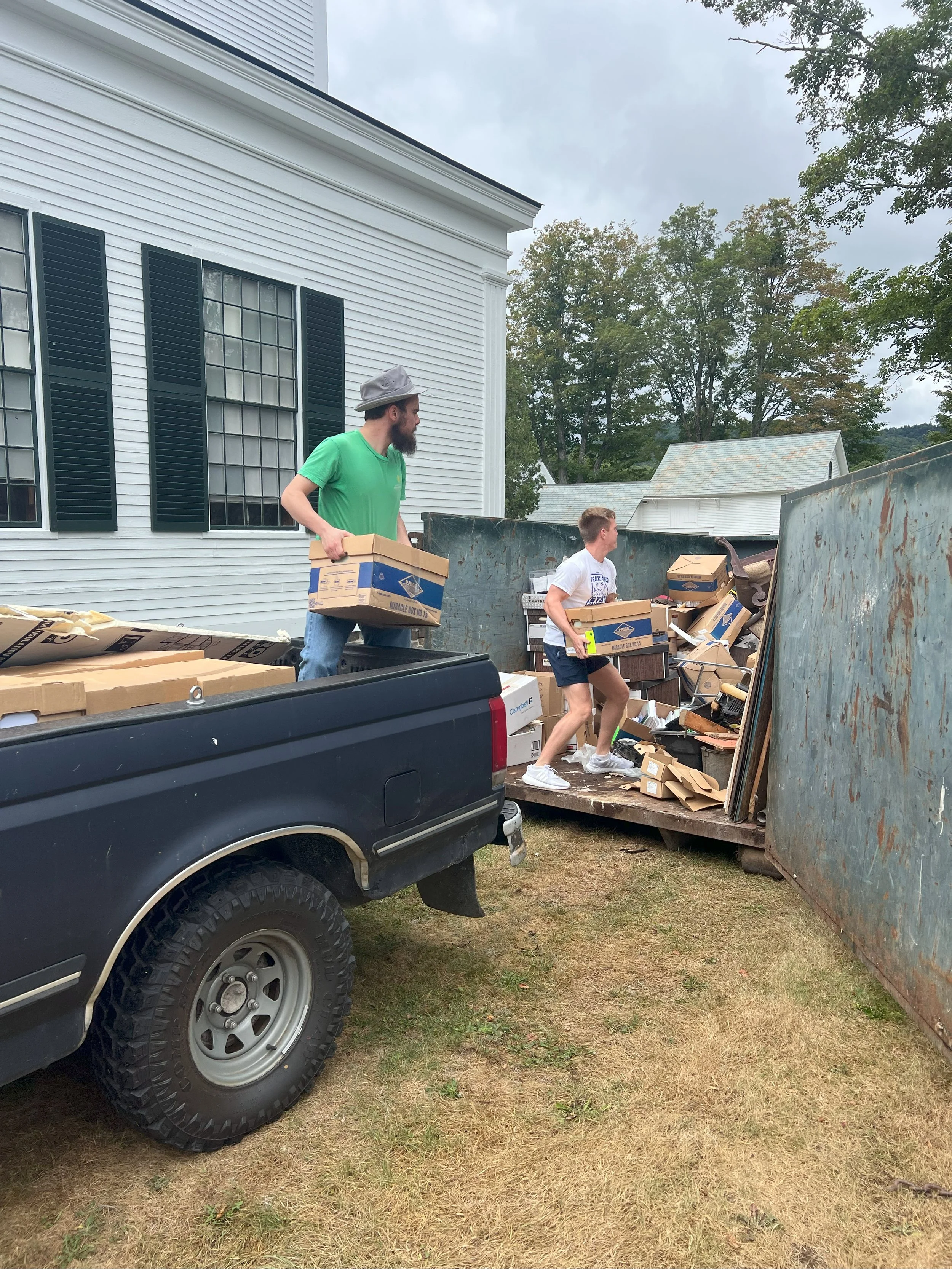 The Scholars fill an entire dumpster!