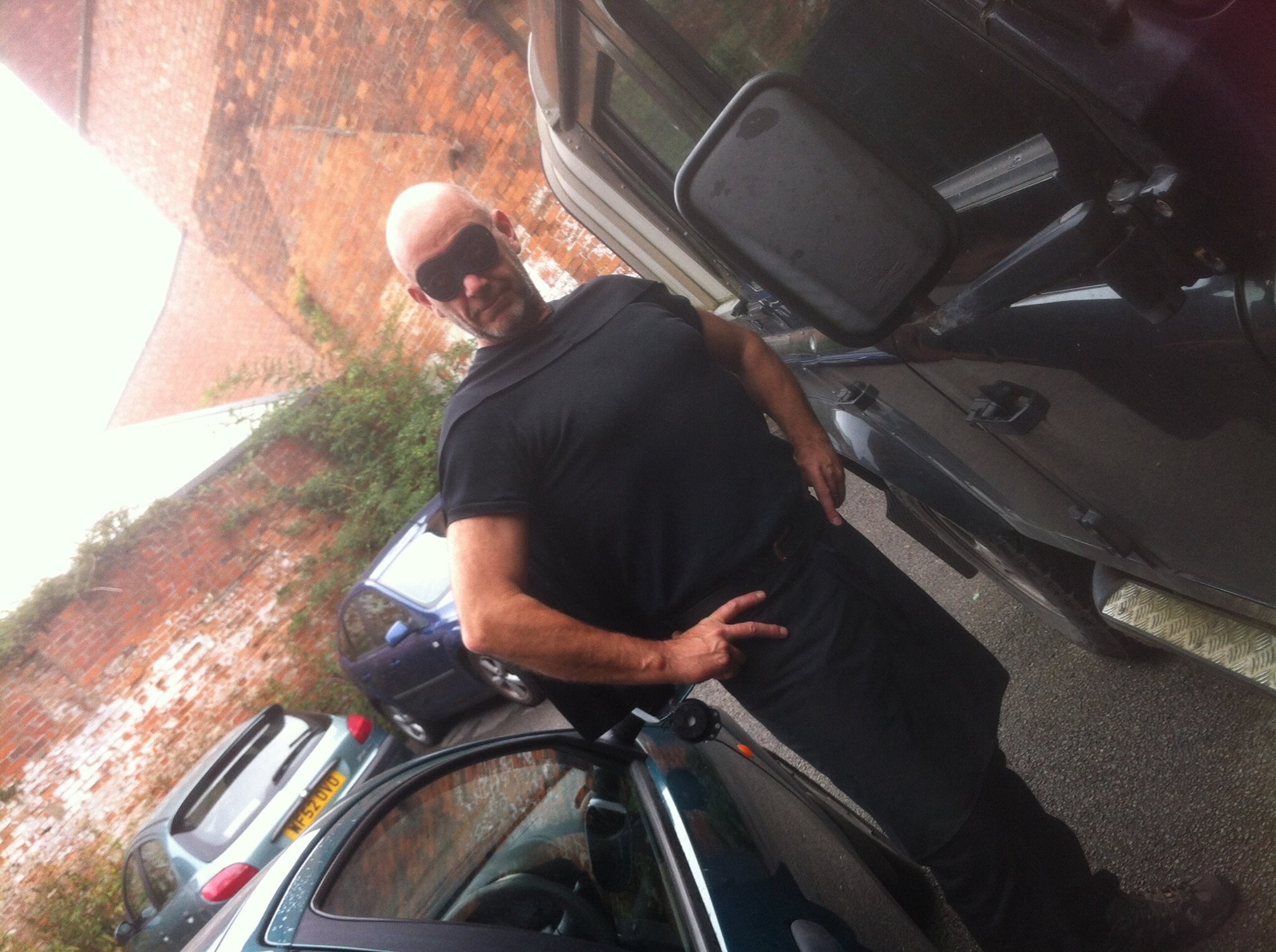 Graham as his alter ego in aid of macmillan