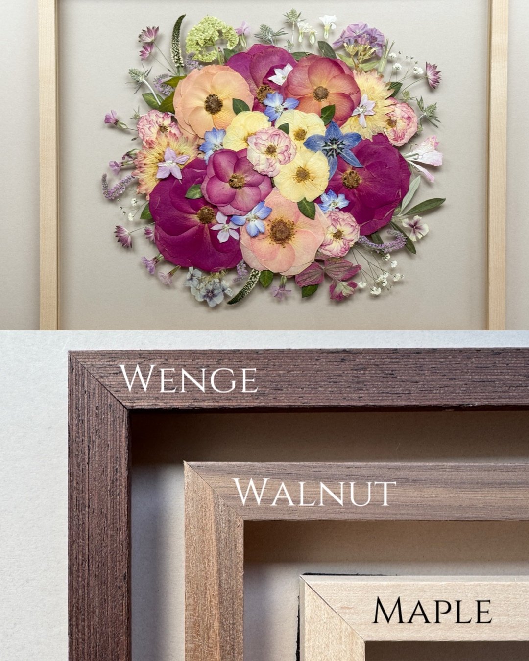 Gift wrapping decorated with pressed greenery