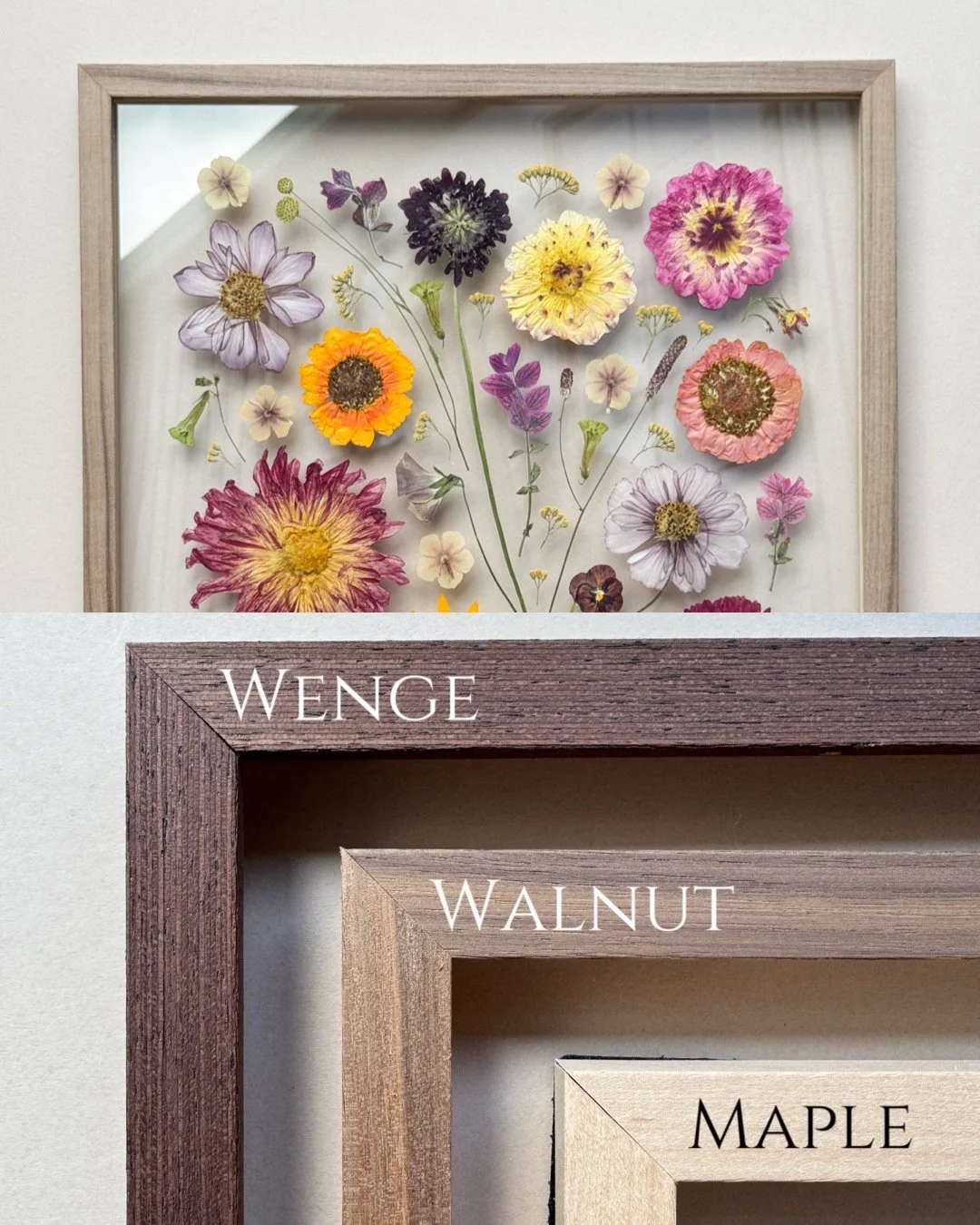 Gift wrapping decorated with pressed greenery