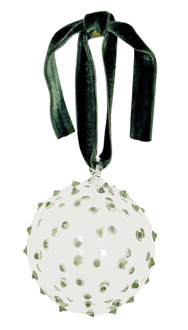 Issy Granger: Pom Glass Bauble, Green: £22