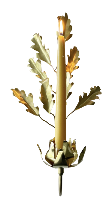 Jess Wheeler: Oak Leaf Single Candle Sconce, £310