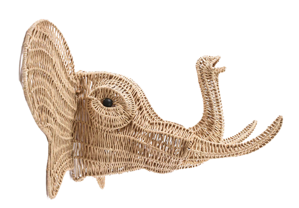 Hadeda: Cane Elephant Head Wall Decoration, £265