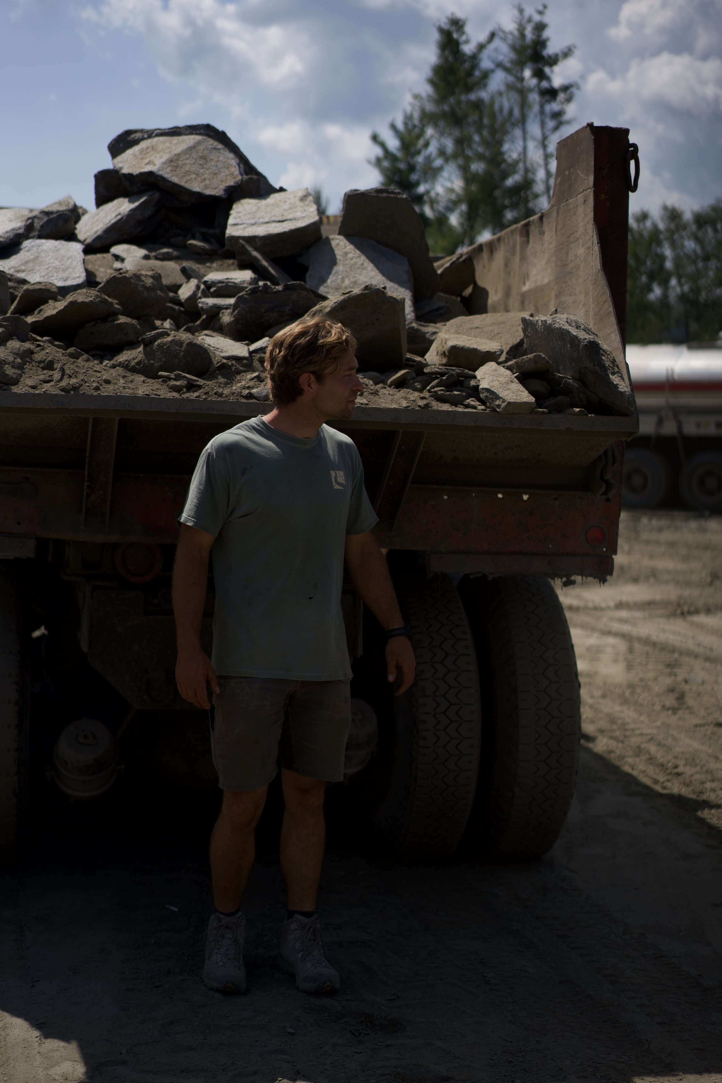 Filling up the truck for upcoming projects.