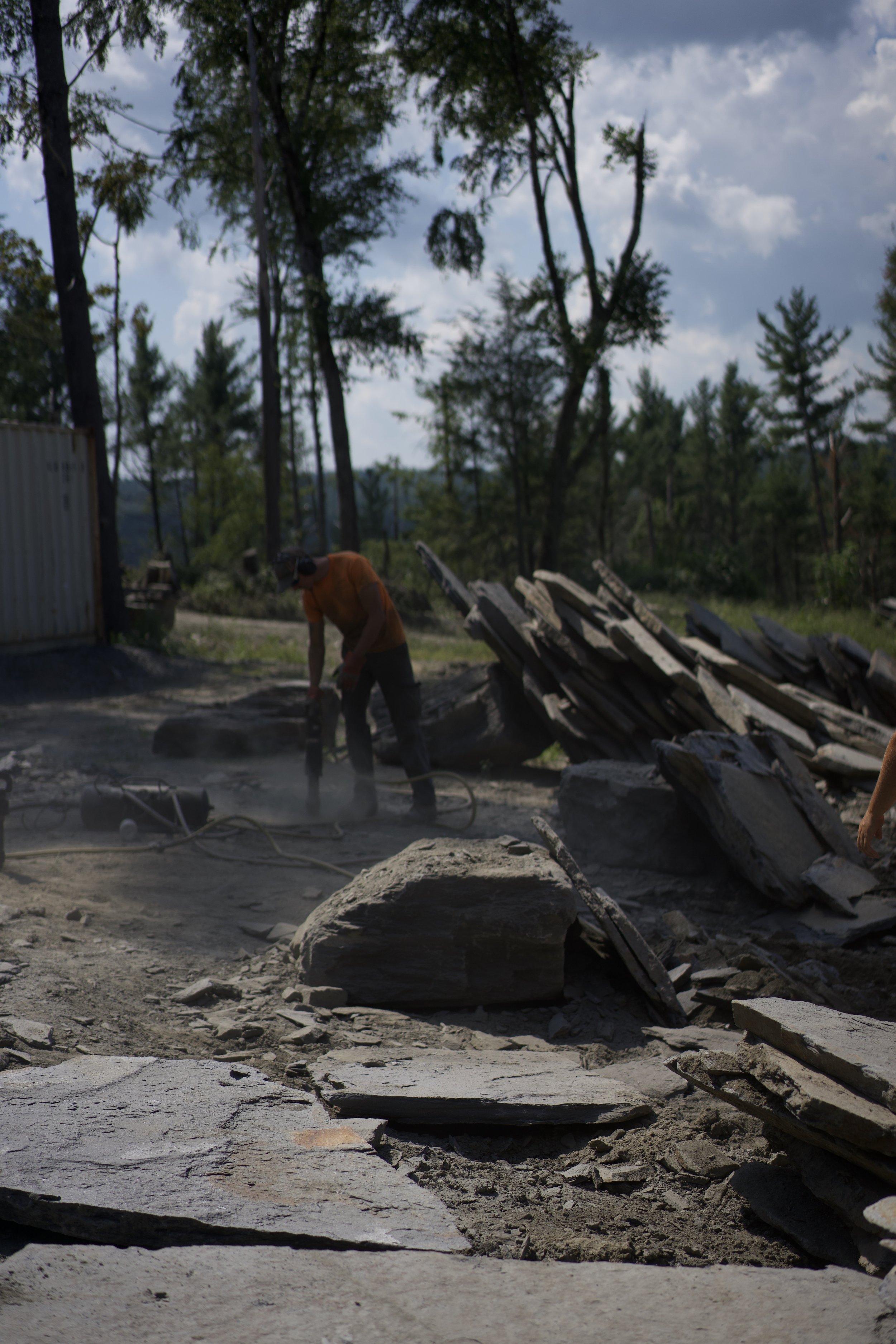 The jackhammer shaking things up at Sugar Ledge Quarry.