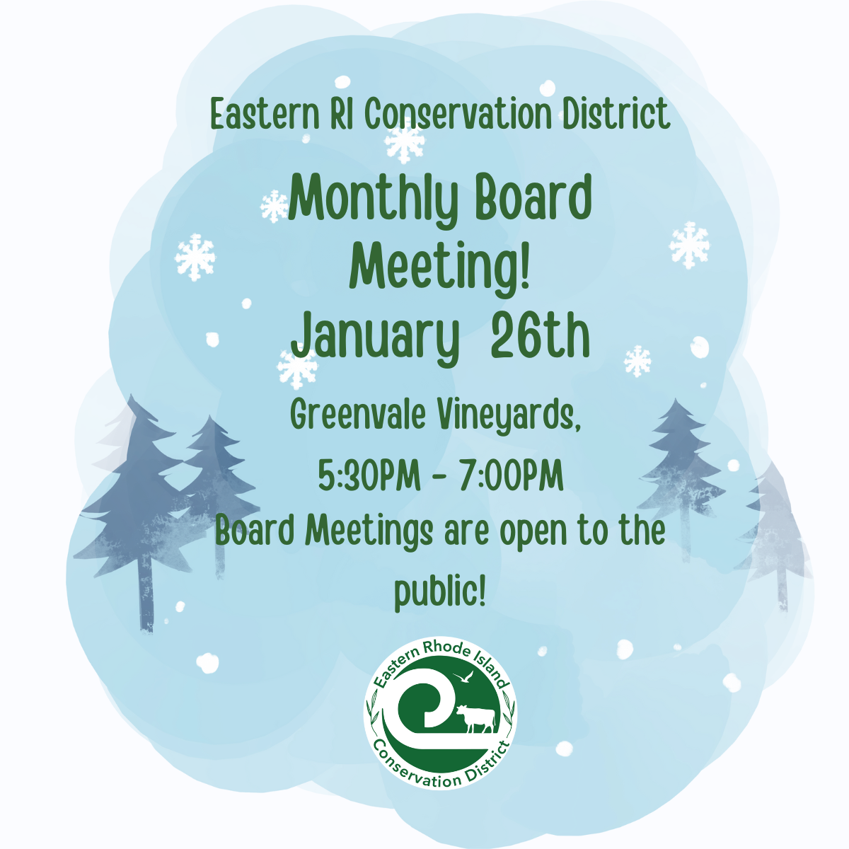 Monthly ERICD Board Meeting