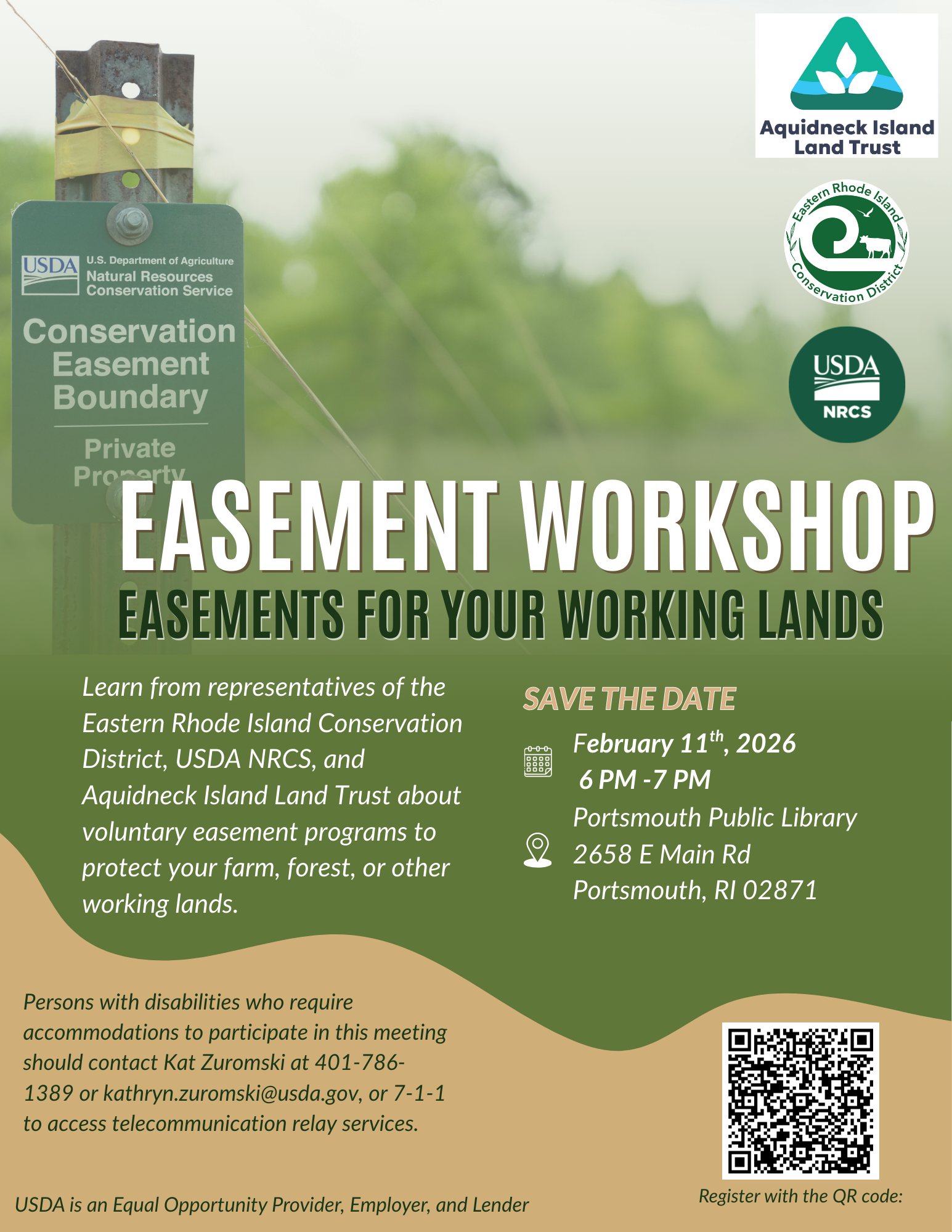 Easement Workshop - Easements for Your Working Lands