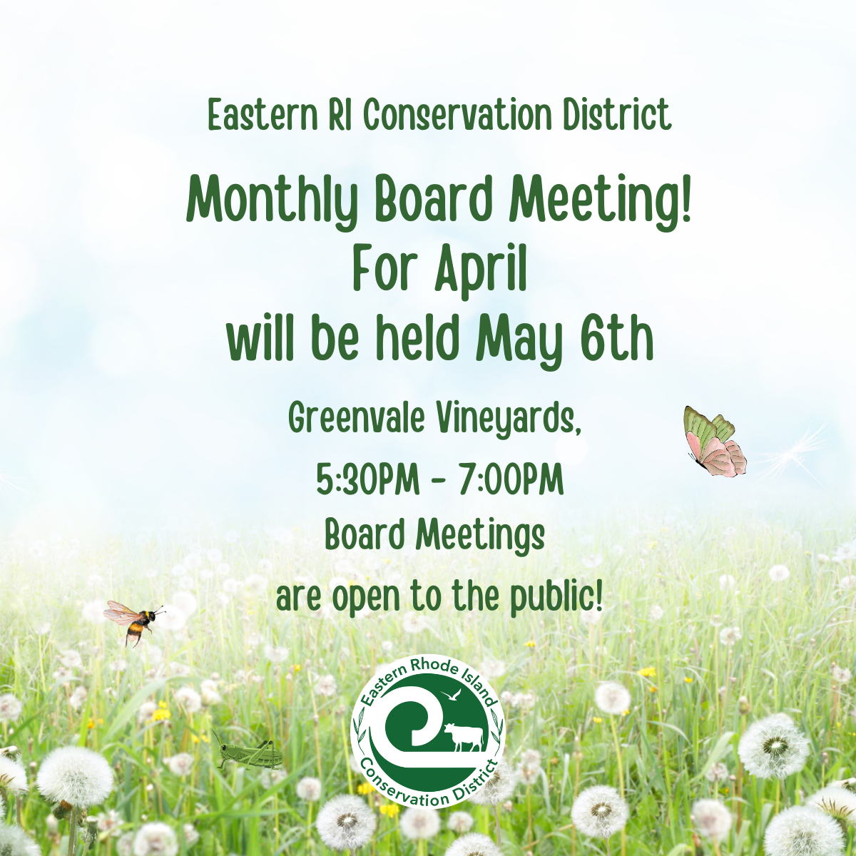 ERICD Monthly Board Meeting for April 