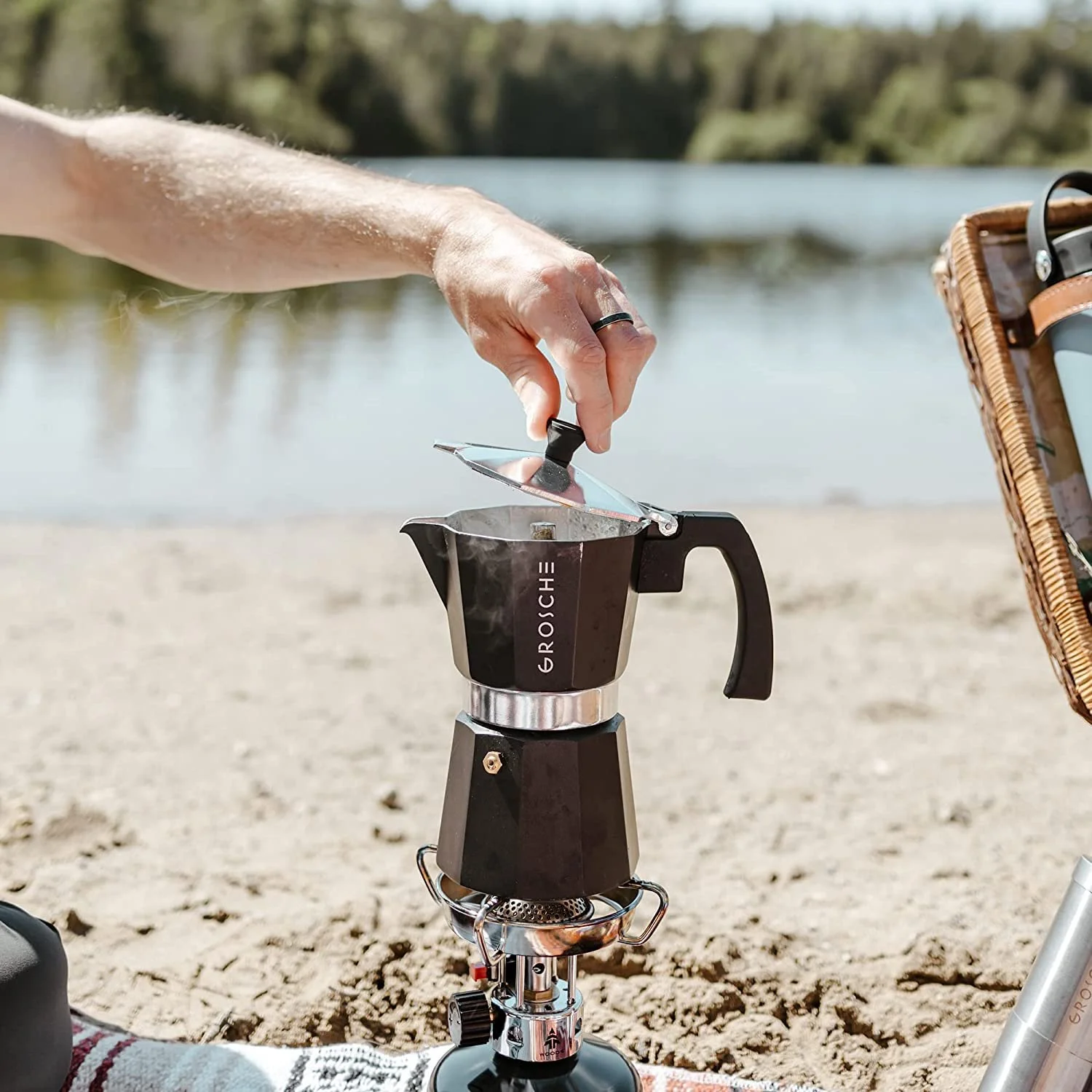 Black Moka Pot