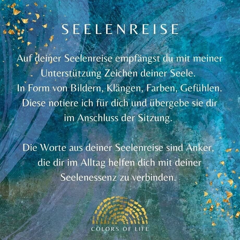 🌟 Lass mal auf Seelenreise gehen 🌟

Glaubst du auch, dass deinem Wesen eine Seele innewohnt? Etwas, was dich ganz unabhängig von deiner menschlichen Erscheinungsform auf dieser Erde ganz im Kern ausmacht?
Und wünschst du dir diesen Kern, diese Es