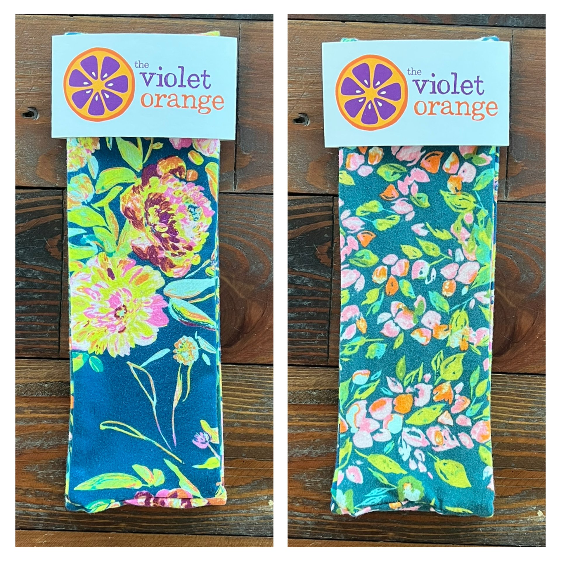 Green Floral Reversible Headband.jpeg