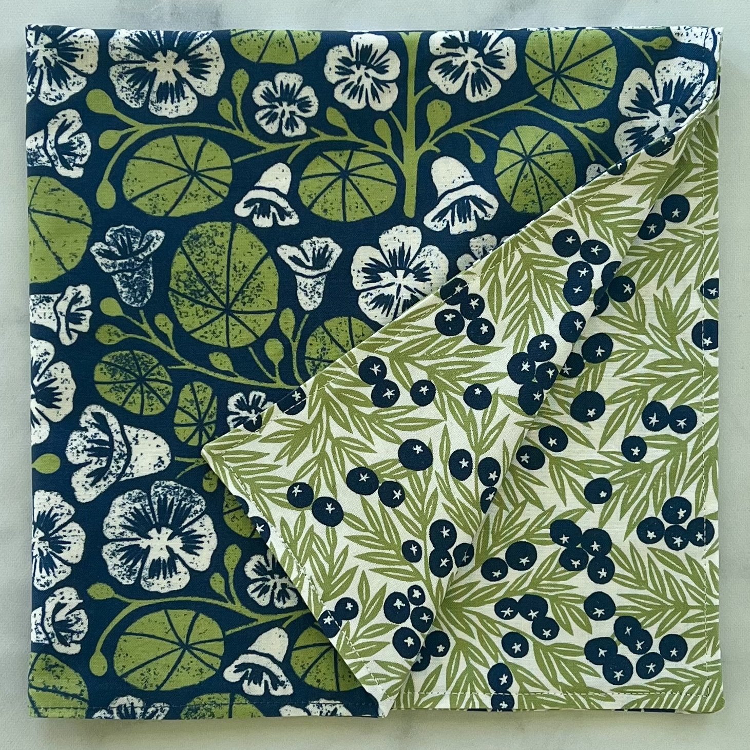 blueberries + nasturtiums large napkins 4.jpg