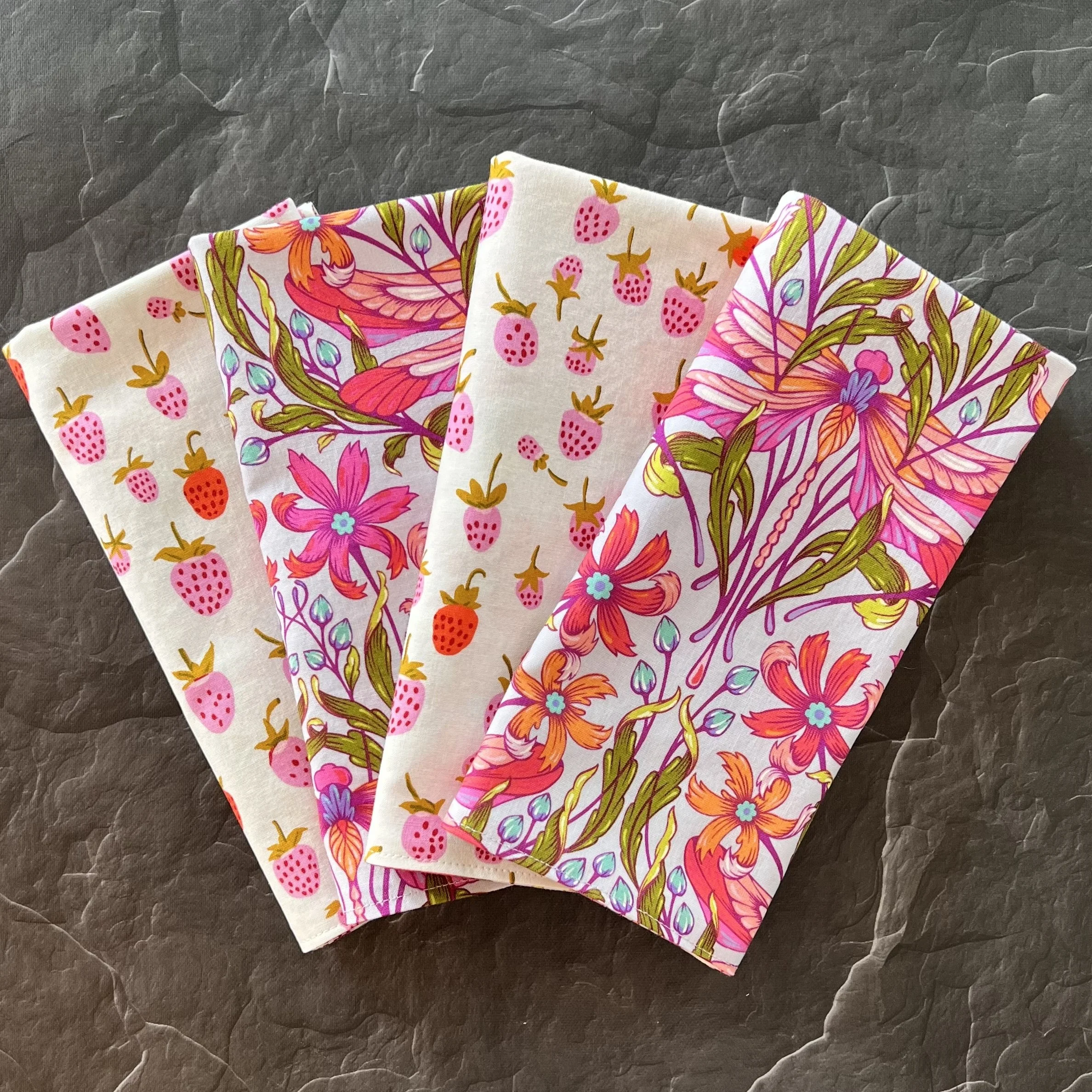 Berries + Bugs Large Napkins