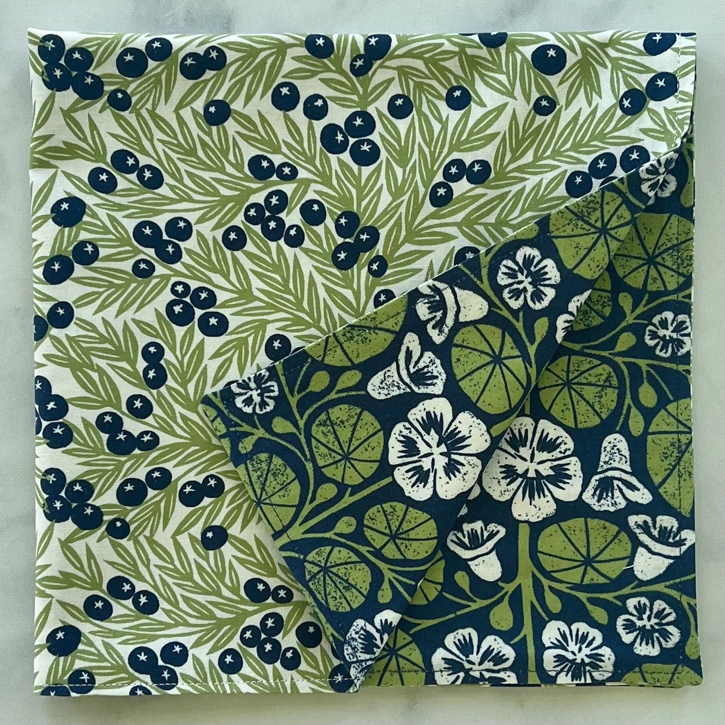 blueberries + nasturtiums large napkins 3.jpg