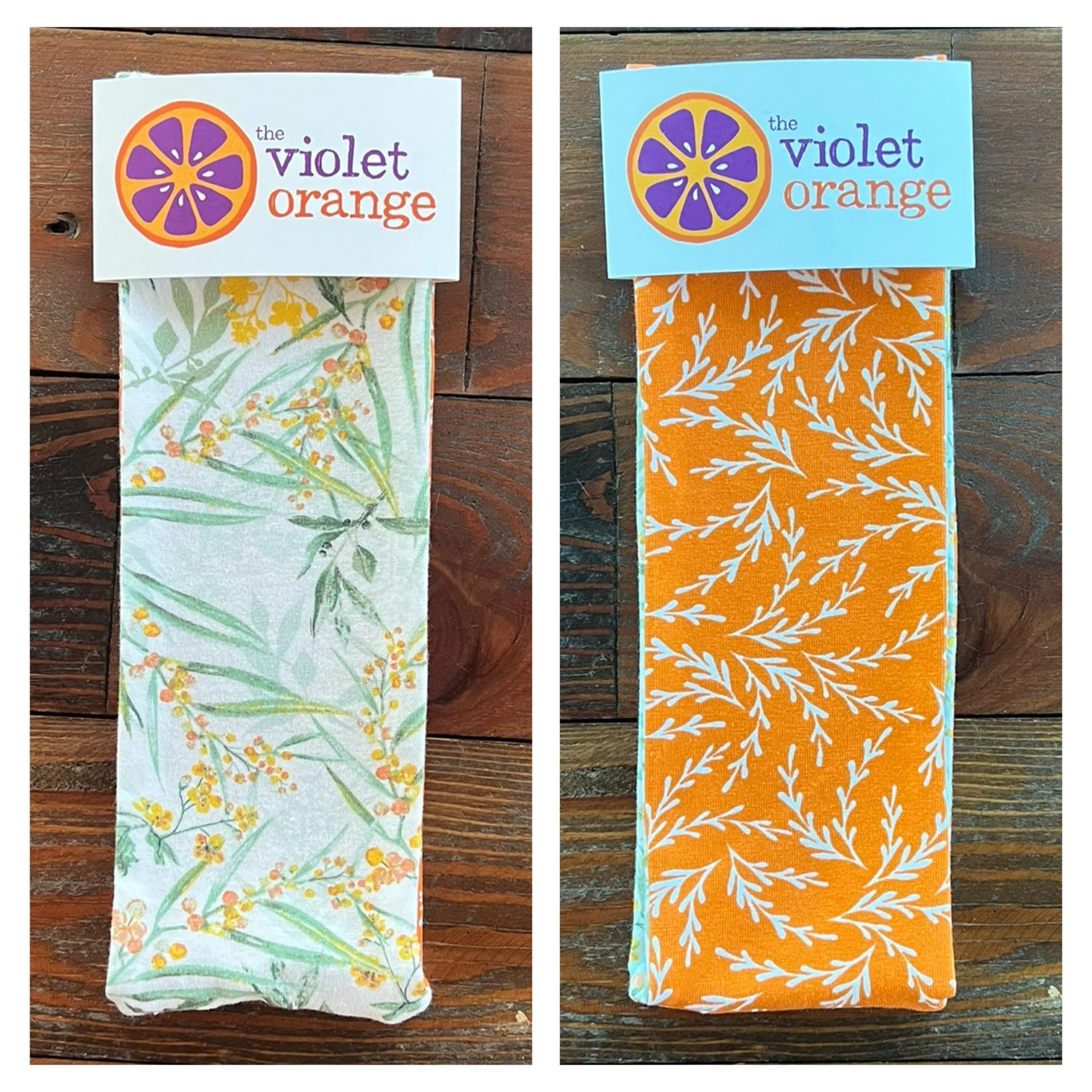 Warm Florals Reversible Wide Headband