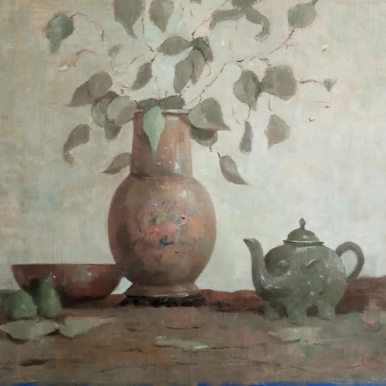 A Quiet Little Still Life, 12”x12”, oil on canvas, 2026