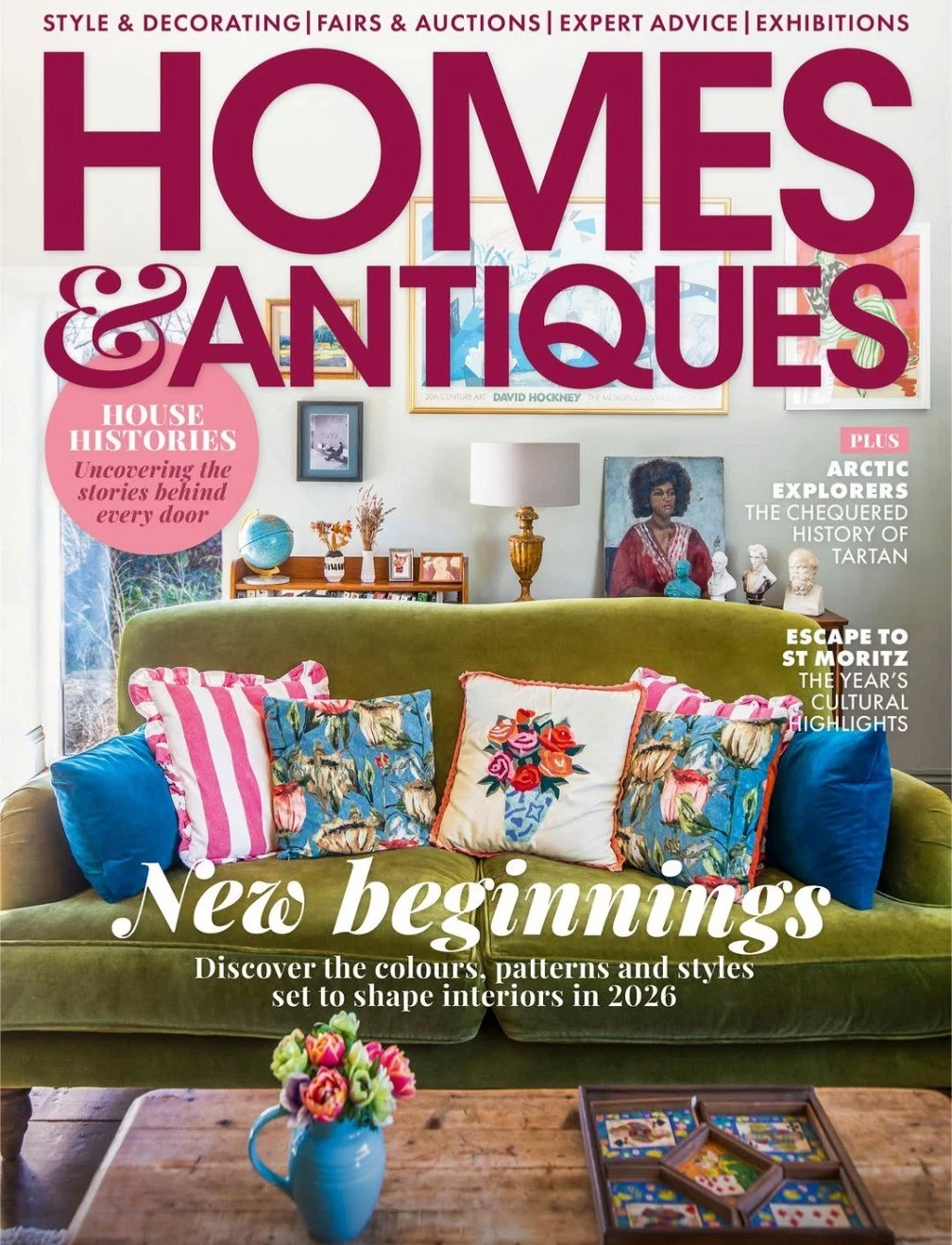 Homes and Antiques feature Elin Isaksson in January 2026 issue.