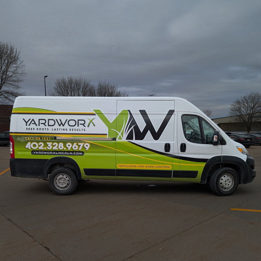 Best partial wrap design for lawncare business