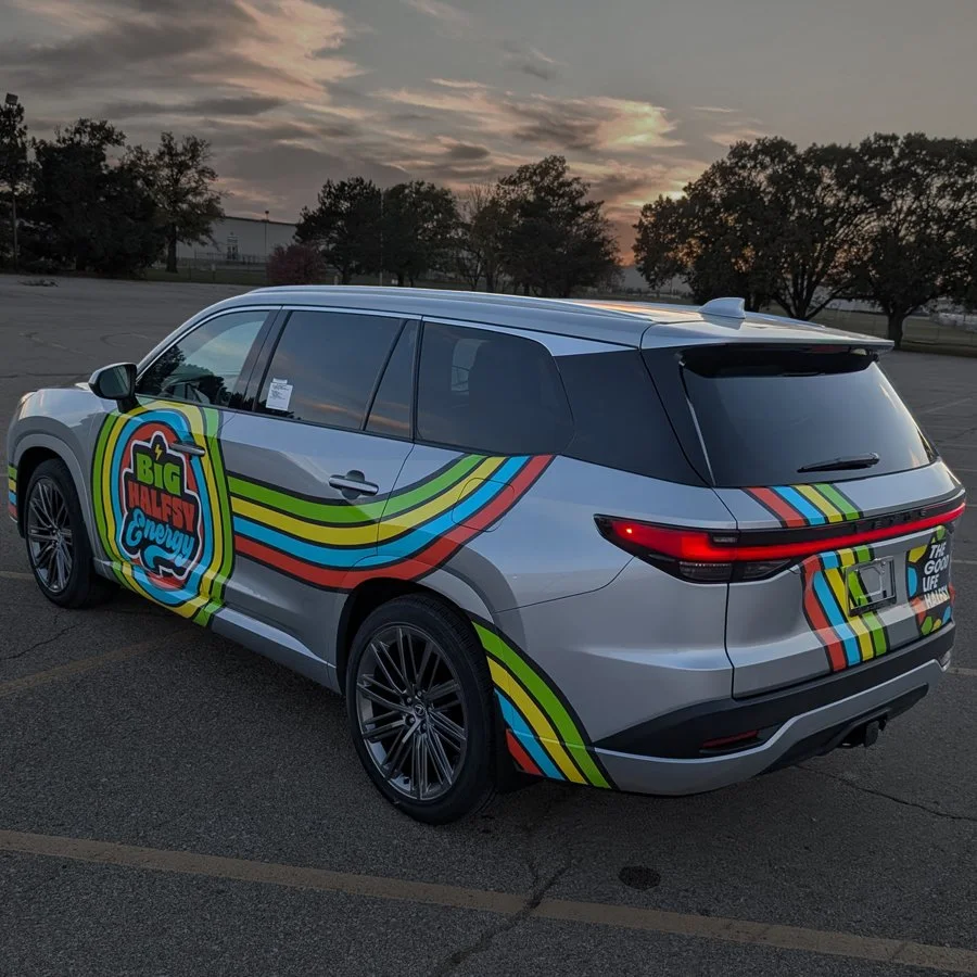 wrap designed with vibrant colors