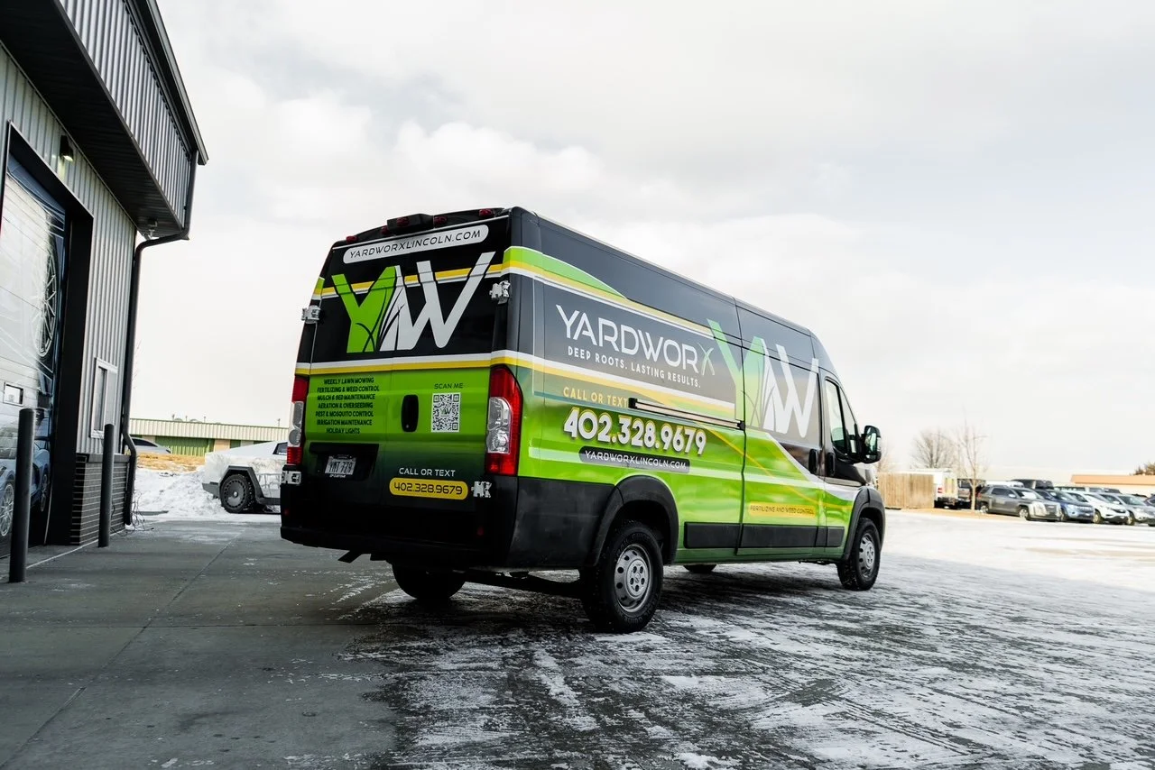 color change wrap for lawn care business with the best professional vinyl wrap installers