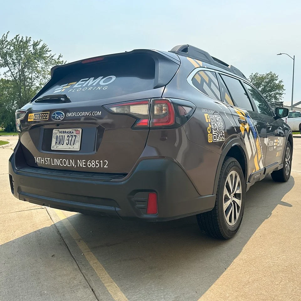 High quality installation for salesmen car partial wrap