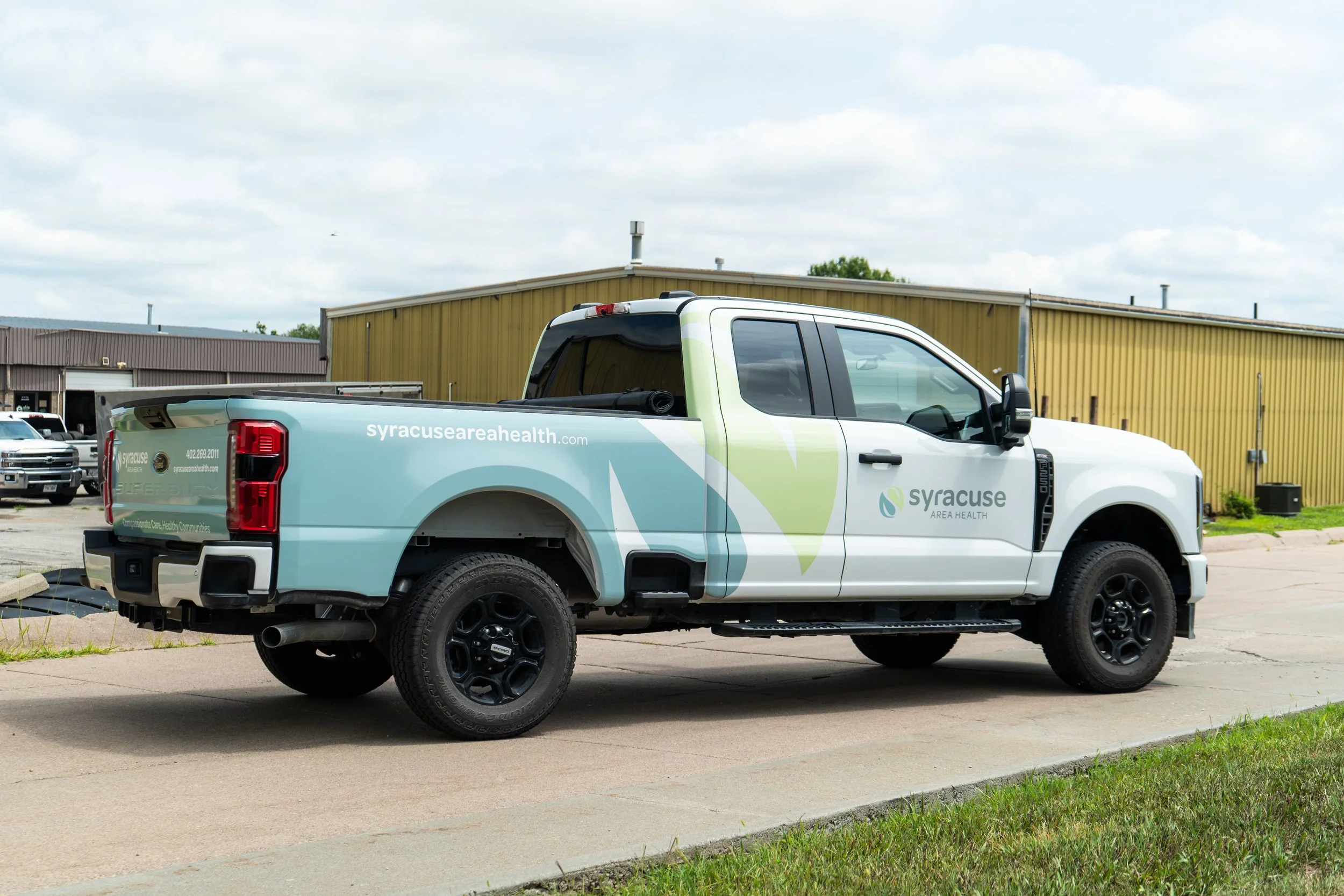 updated the fleet wrap with this clean modern partial wrap installation