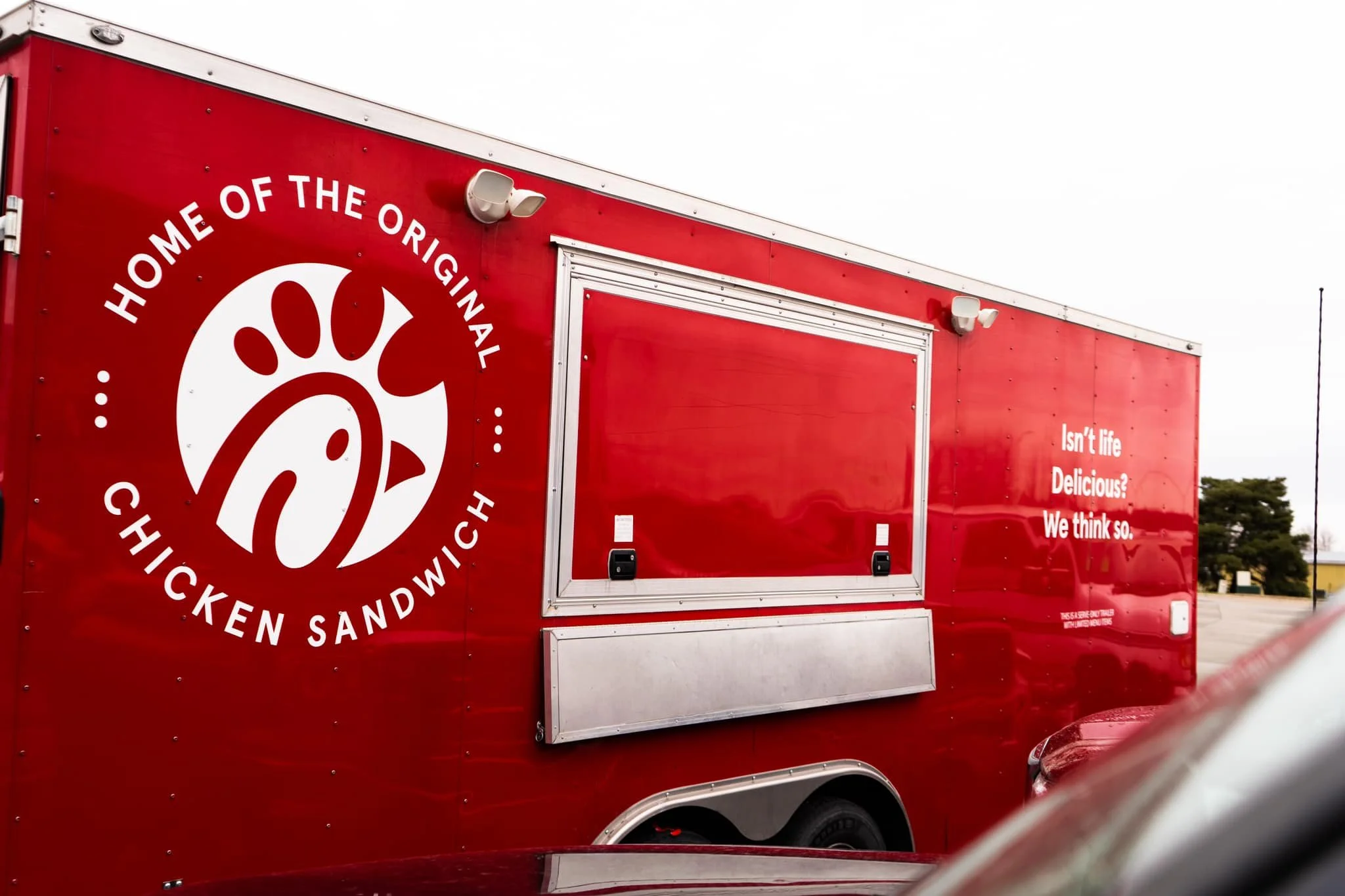 Big corporate trailer decals