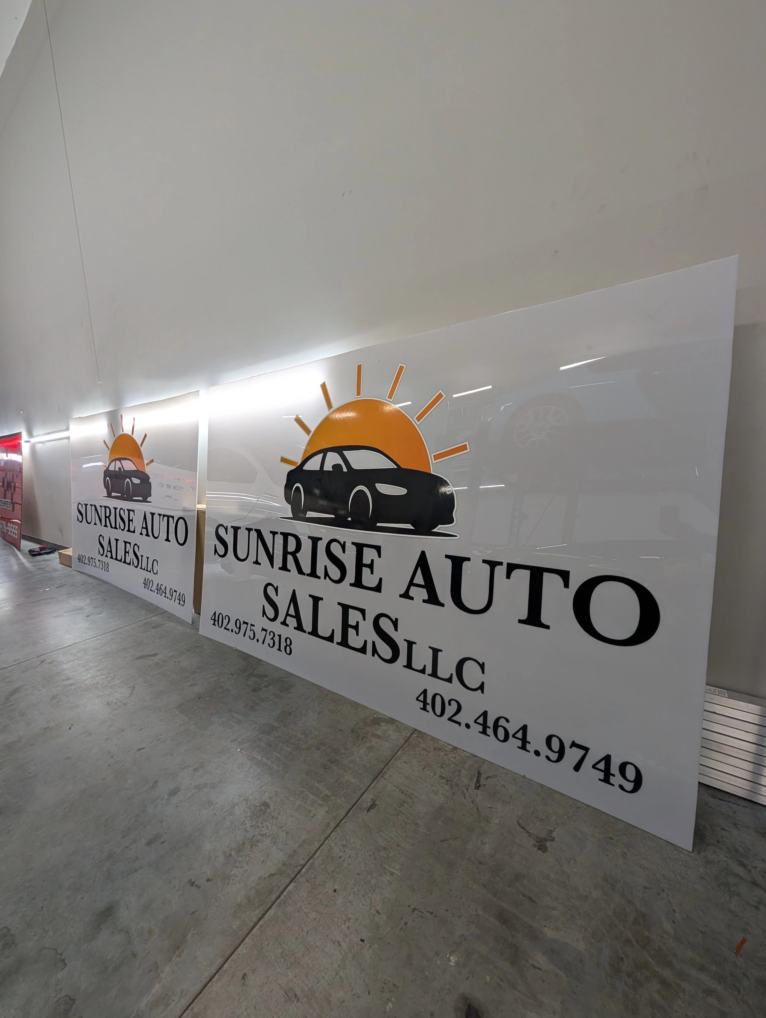 24 7 branding with this translucent sign that will glow at night