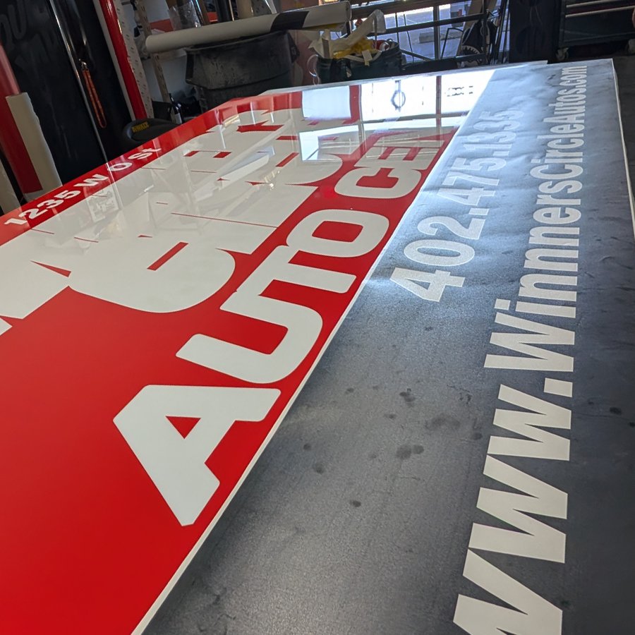 Creating and Building Overlays on Acrylic Translucent Sign for Front of Business Display